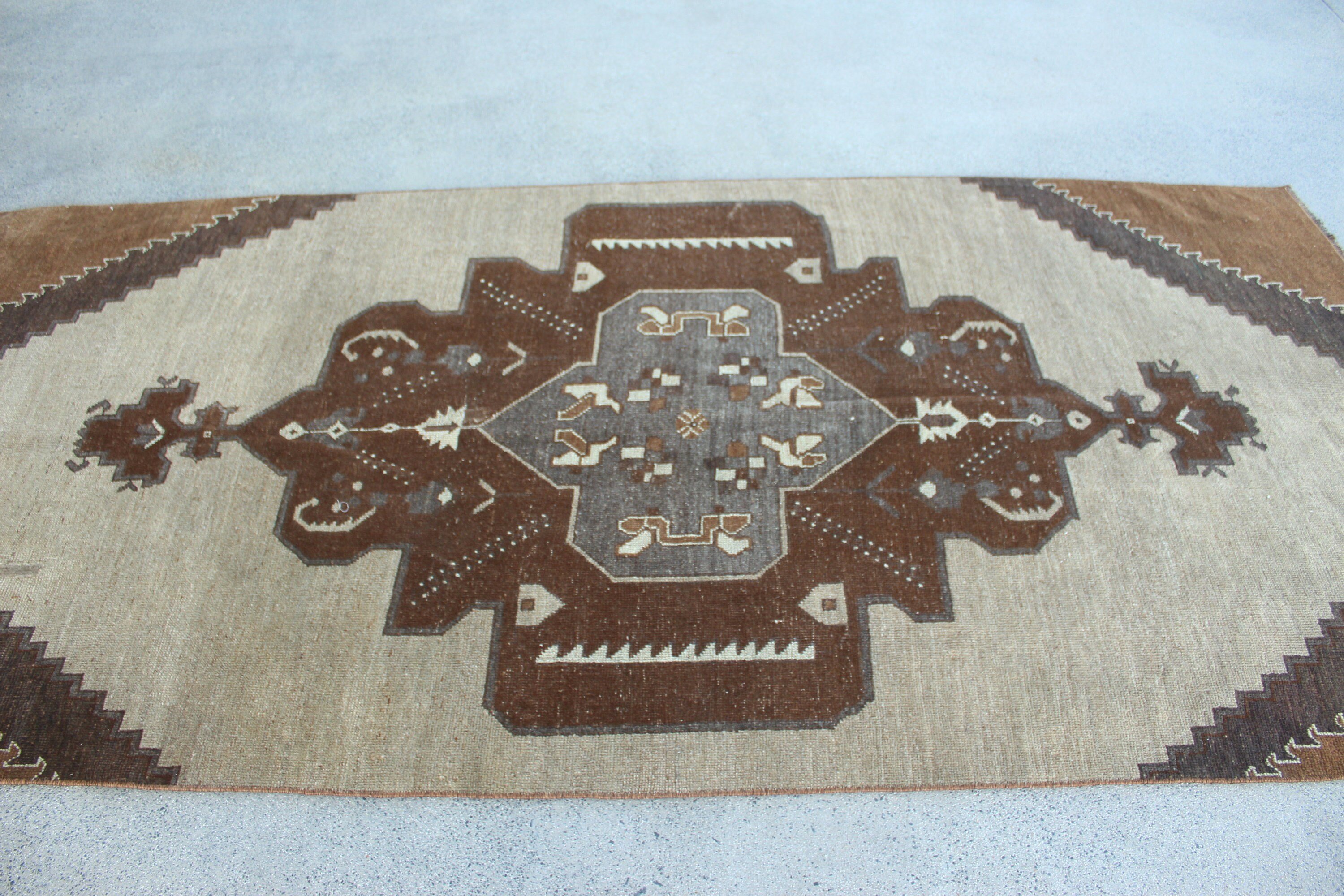 Turkish Rugs, Home Decor Rug, Floor Rug, Beige  4.1x9.1 ft Area Rugs, Indoor Rugs, Aztec Rug, Vintage Rug, Kitchen Rugs