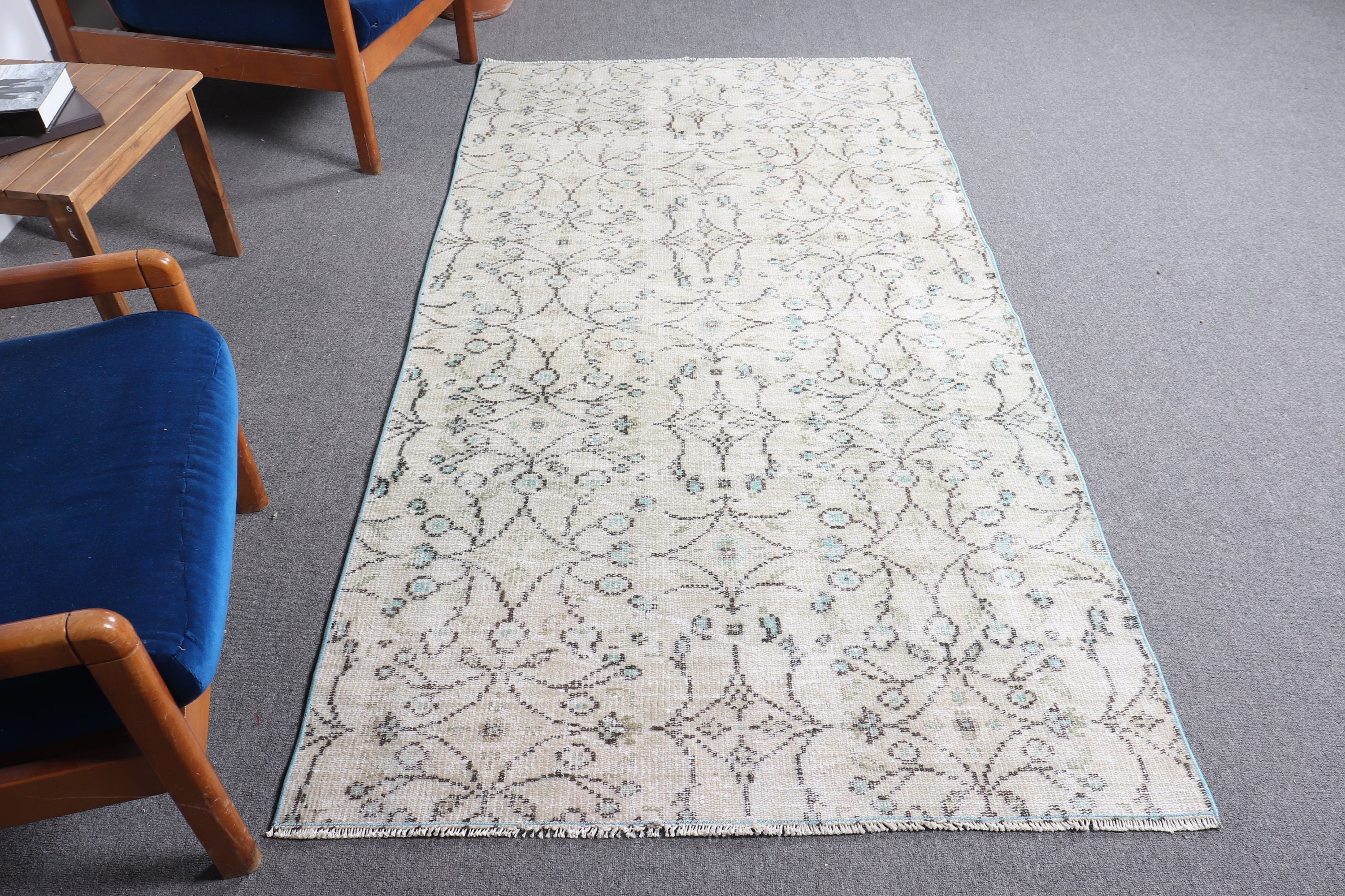 Rugs for Bedroom, Bedroom Rugs, Custom Rug, Green Home Decor Rugs, 3.9x7.5 ft Area Rug, Floor Rugs, Indoor Rugs, Turkish Rug, Vintage Rugs