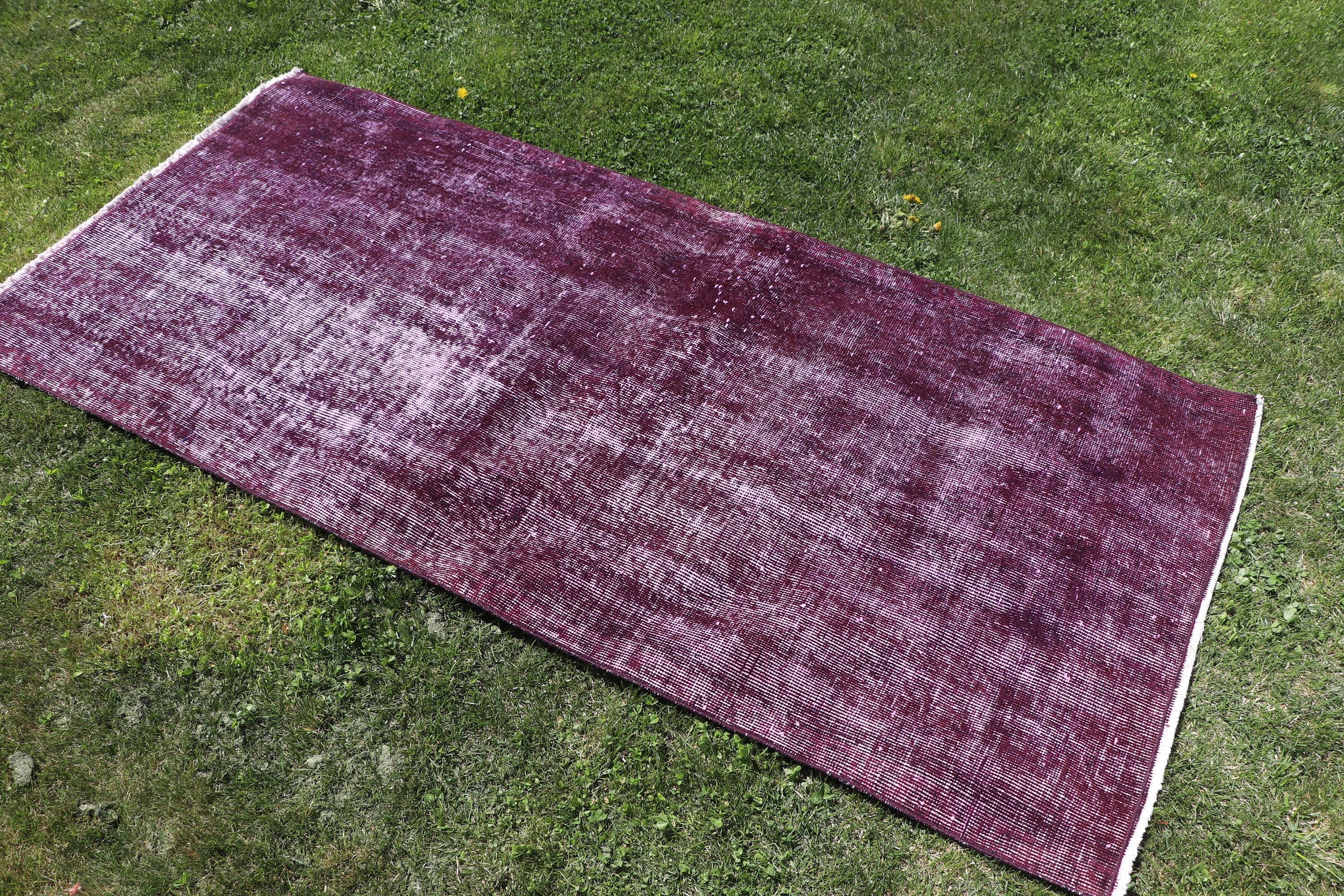 Vintage Rugs, Turkish Rug, Outdoor Rugs, Bedroom Rug, Cool Rug, Purple  2.8x6.3 ft Accent Rugs, Decorative Rugs