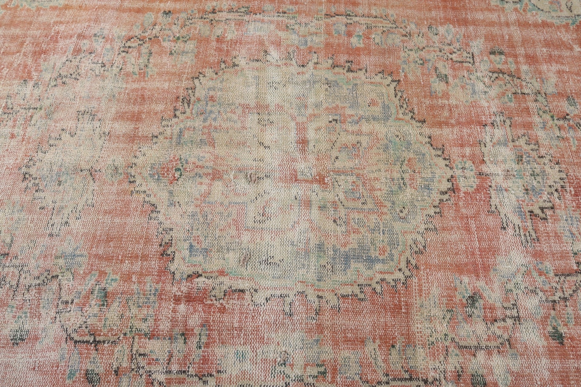 Büyük Boho Halısı, Büyük Oushak için Halılar, 5.2x7.8 ft Büyük Halılar, Vintage Halı, Anadolu Halıları, Kırmızı Yatak Odası Halıları, Türk Halısı