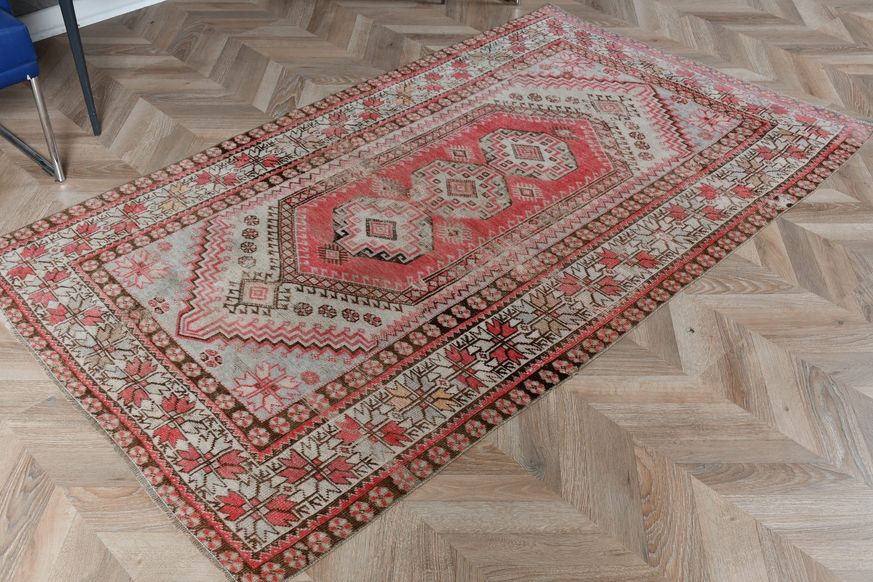 Anatolian Rugs, Rugs for Bedroom, Oriental Rug, 3.6x6.3 ft Accent Rugs, Pink Bedroom Rug, Vintage Rugs, Nursery Rug, Turkish Rug, Dorm Rugs