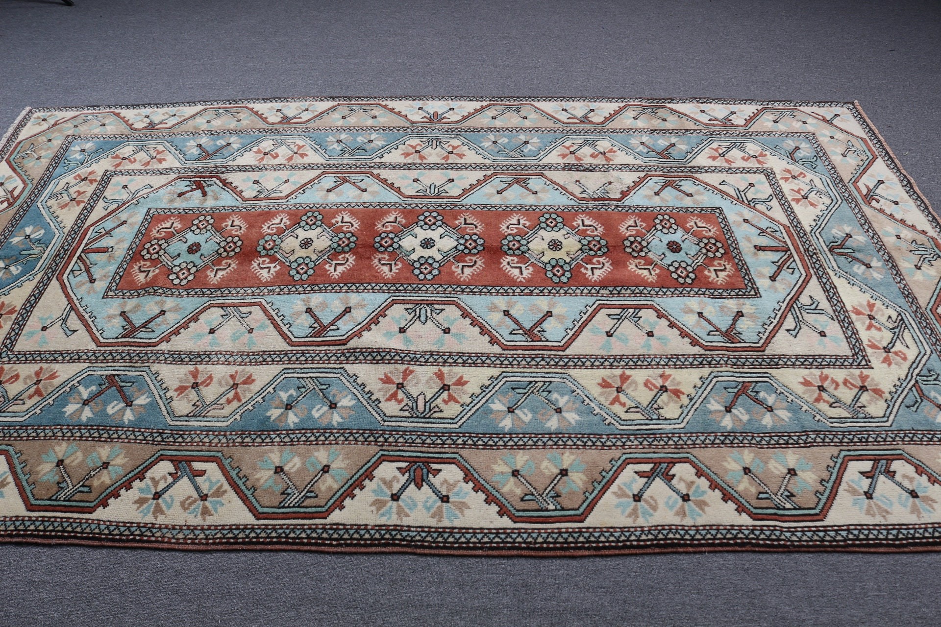 Home Decor Rug, Beige Antique Rugs, Pastel Rug, Vintage Rugs, 5.3x9 ft Large Rug, Turkish Rug, Anatolian Rug, Bedroom Rug, Salon Rug