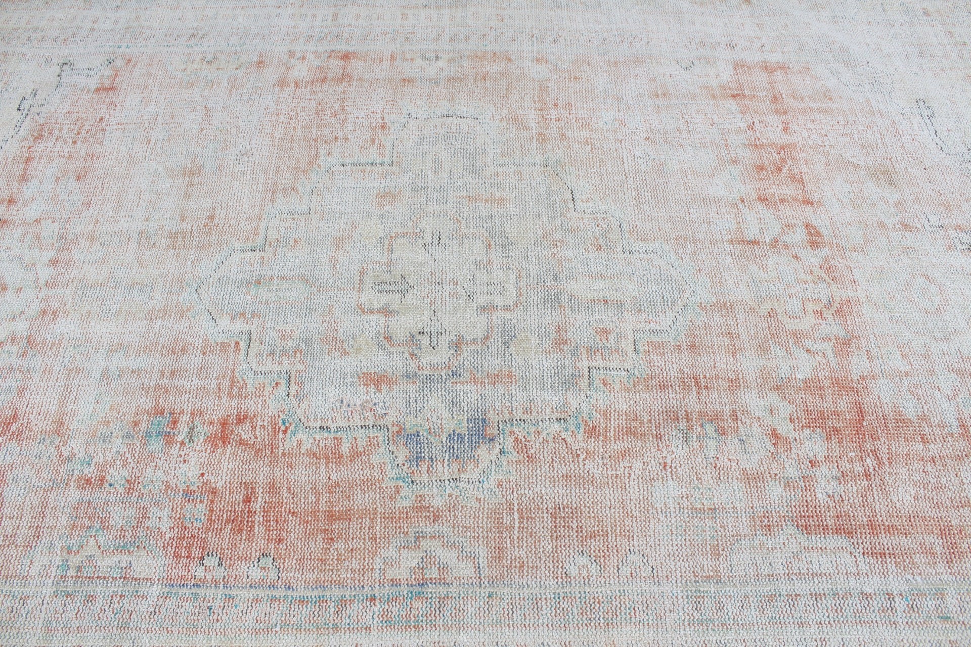 Turkish Rug, Cool Rug, Orange Moroccan Rug, Antique Rugs, Vintage Rug, Aztec Rug, 7x10.6 ft Oversize Rug, Dining Room Rugs, Saloon Rug