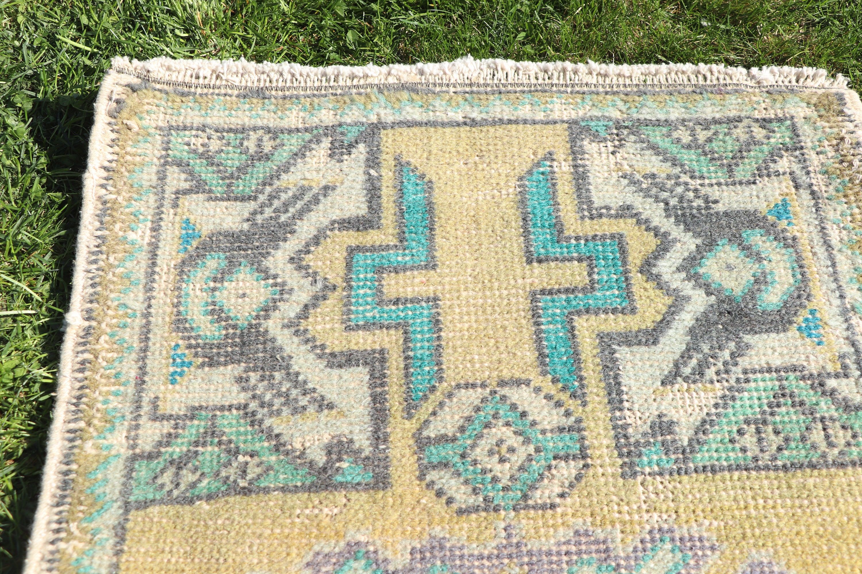 Yatak Odası Halısı, Küçük Boho Halısı, Etnik Halı, Lüks Halılar, Fas Halısı, Vintage Halı, Sarı 1.6x3 ft Küçük Halı, Türk Halıları