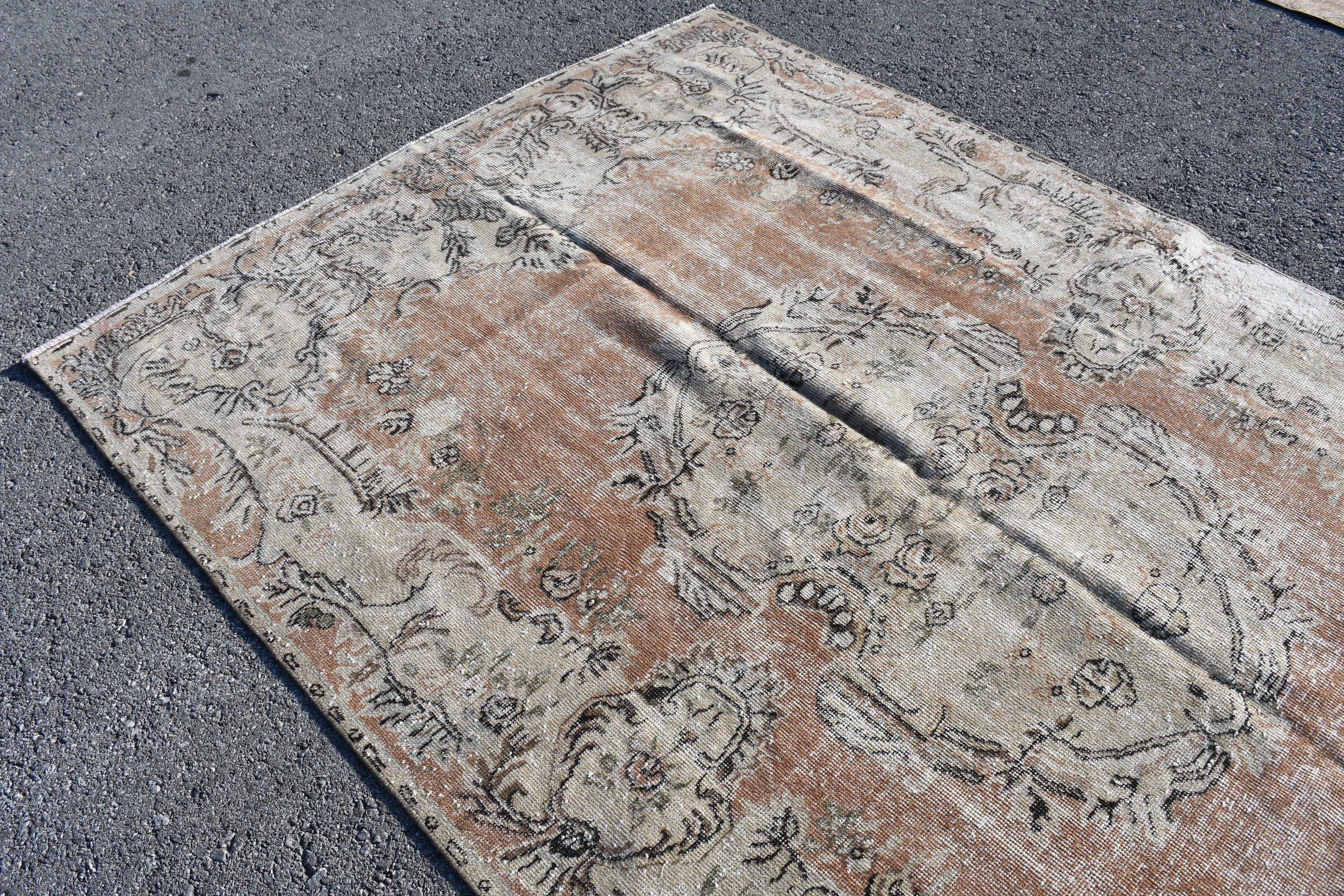 Beige Oriental Rug, Anatolian Rug, 5.5x8.8 ft Large Rugs, Floor Rug, Old Rug, Dining Room Rug, Bedroom Rug, Turkish Rug, Vintage Rugs