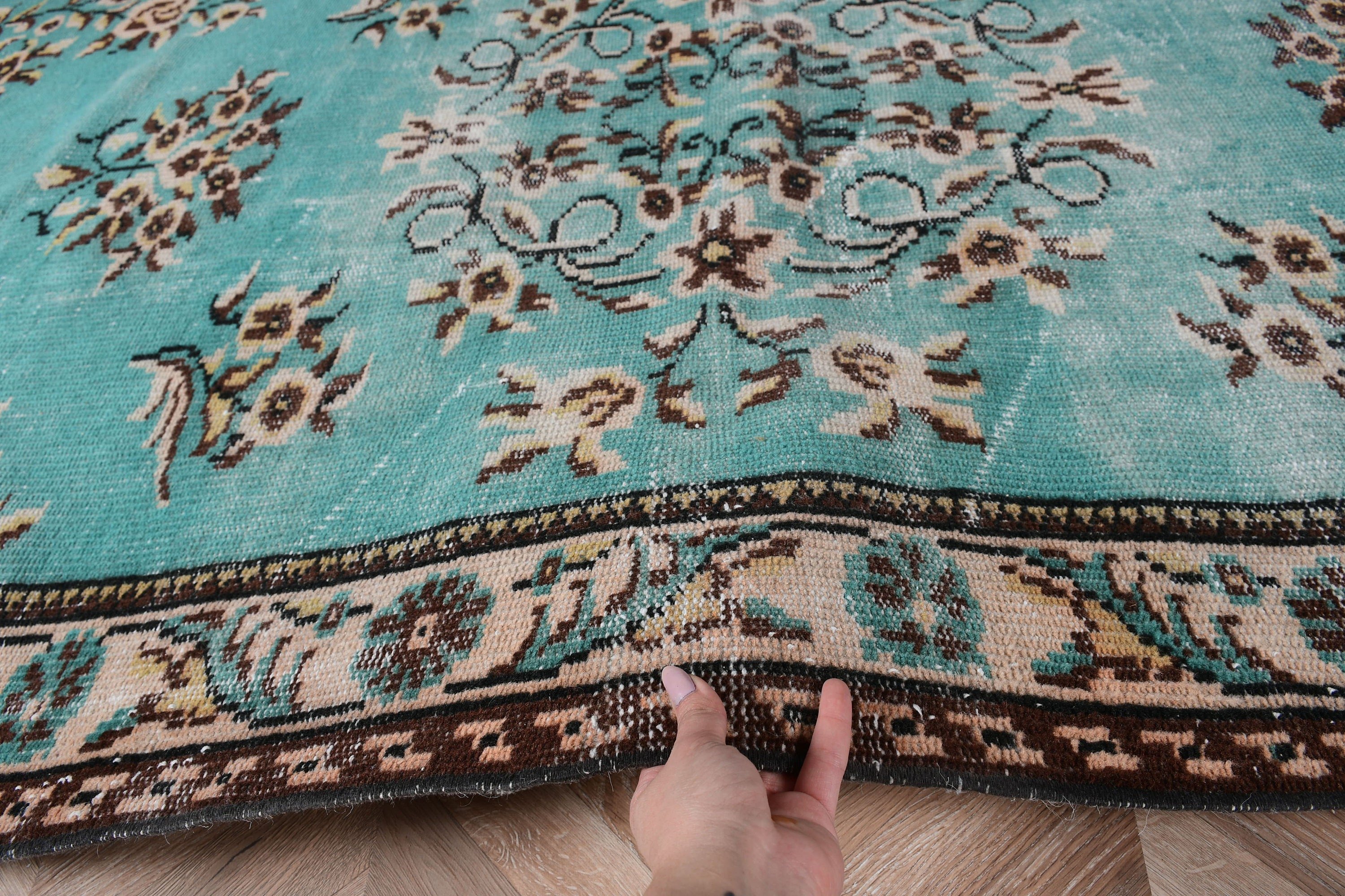 Rugs for Floor, Nursery Rug, Floor Rugs, 4.6x8.1 ft Area Rug, Kitchen Rug, Blue Home Decor Rug, Vintage Decor Rug, Vintage Rug, Turkish Rug