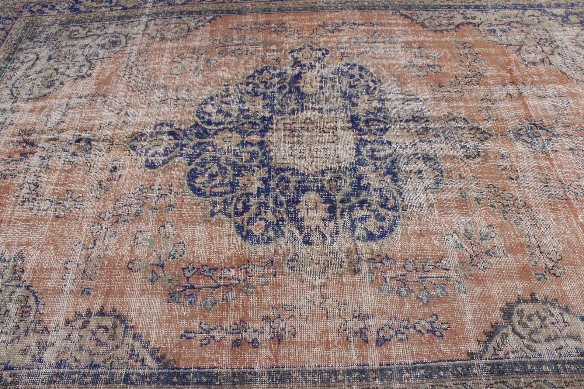 Salon Rug, Floor Rugs, Orange  8.5x11.8 ft Oversize Rug, Turkish Rug, Pastel Rug, Dining Room Rug, Oushak Rugs, Vintage Rugs