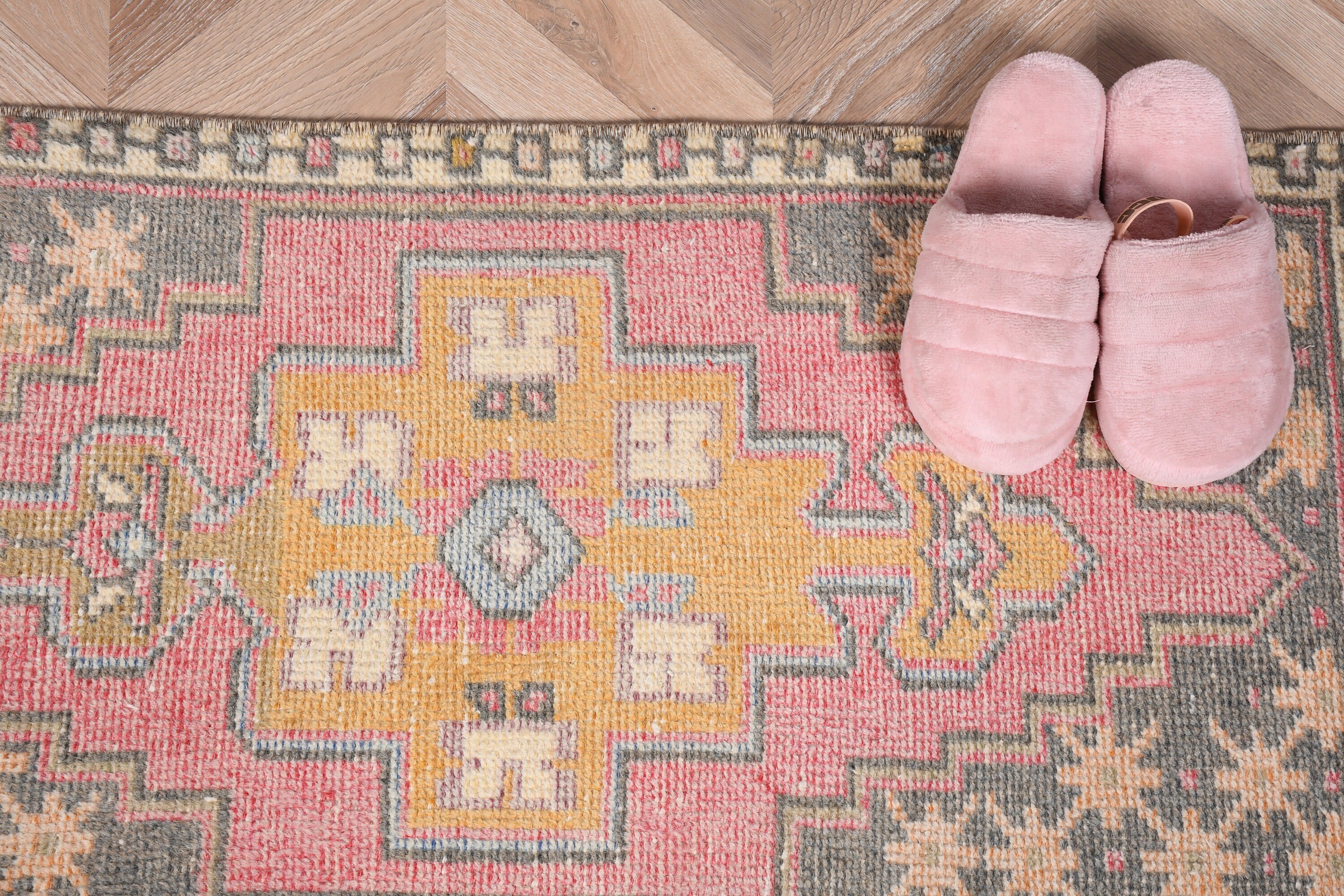 Nursery Rug, Wall Hanging Rug, Vintage Rug, Beige Oriental Rug, Turkish Rug, Oushak Rug, Anatolian Rugs, 1.7x3.2 ft Small Rug, Office Rug