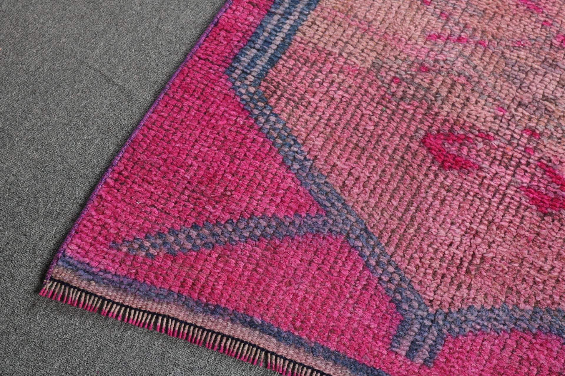 Boho Rug, Pink Boho Rugs, Anatolian Rug, Traditional Rugs, Kitchen Rugs, Long Runner Rug, Turkish Rugs, 2.9x9.5 ft Runner Rug, Vintage Rug