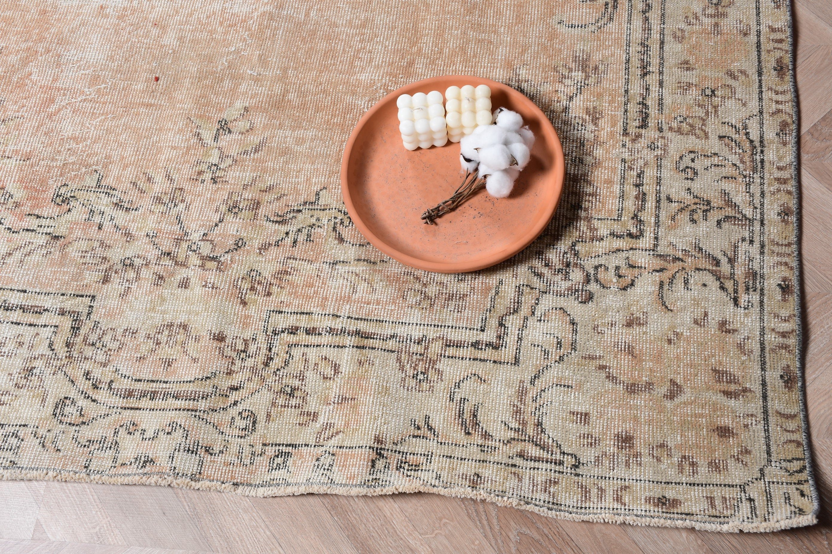 Vintage Rugs, 5.2x8.8 ft Large Rug, Floor Rug, Old Rug, Custom Rugs, Orange Wool Rug, Dining Room Rug, Turkish Rug, Kitchen Rug, Salon Rugs