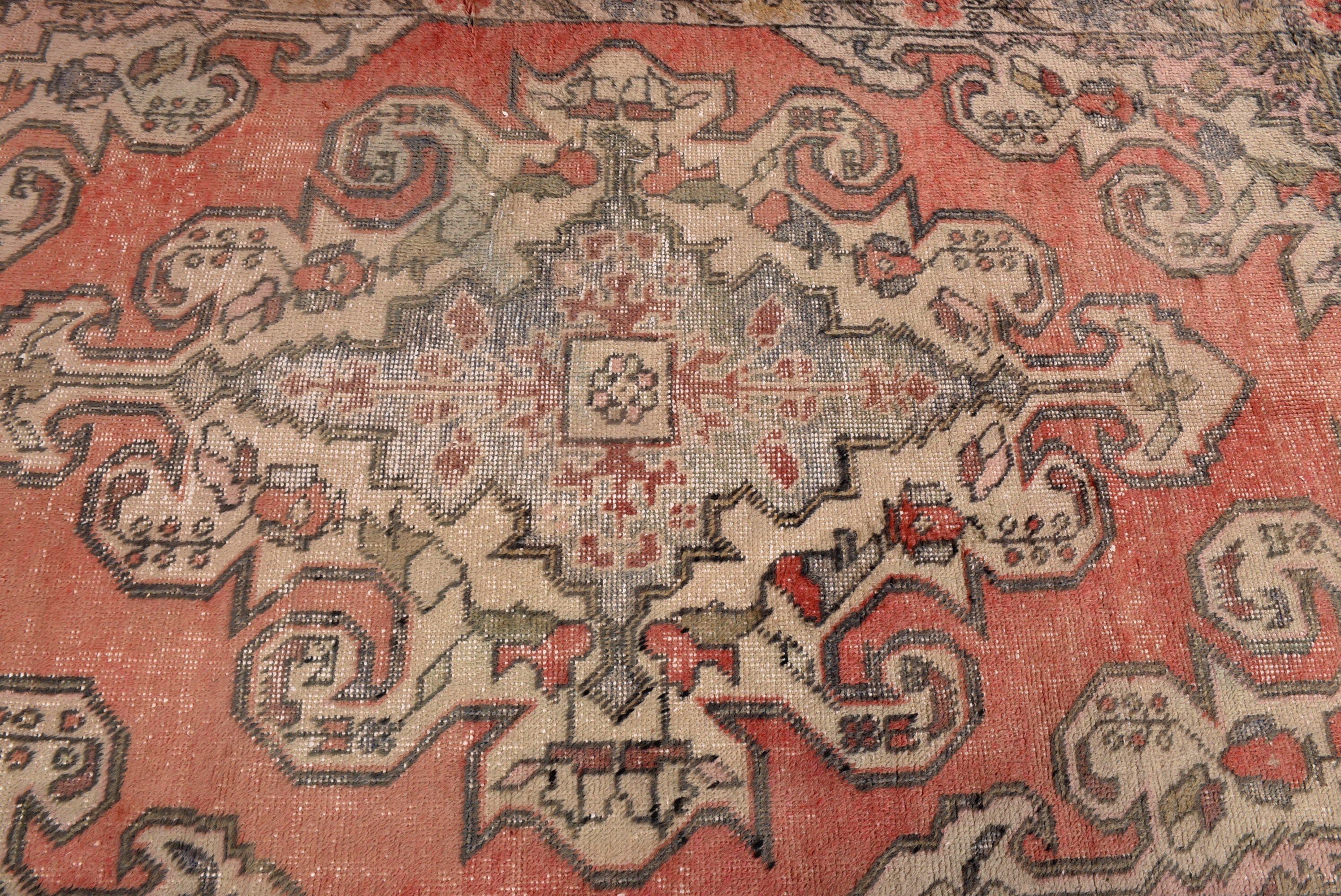 Oryantal Halı, Antika Halı, Vintage Halı, 4,2x7,3 ft Alan Halıları, Vintage Alan Halıları, Kırmızı Zemin Halısı, Türk Halıları, Çocuk Halısı, Modern Halı