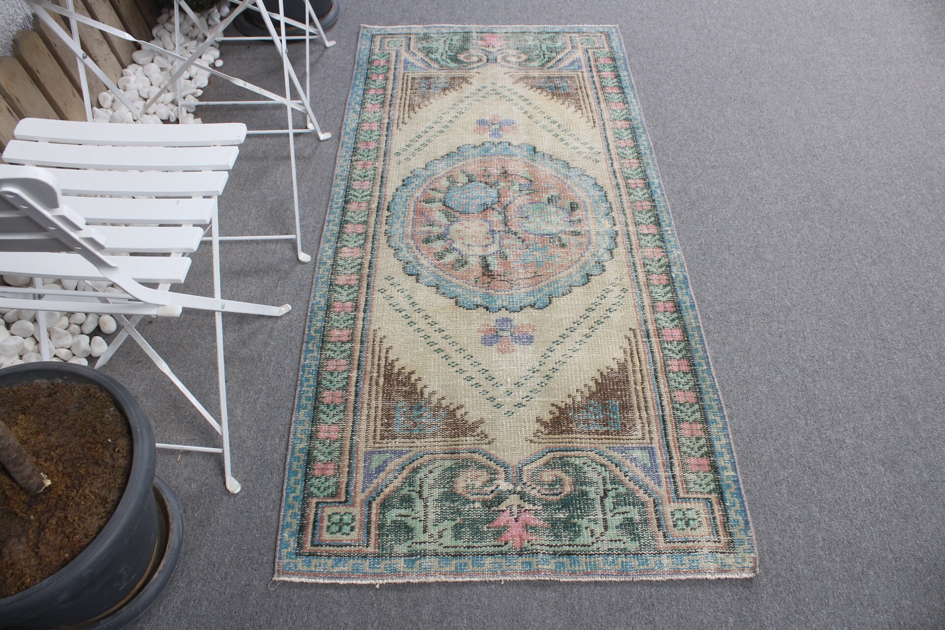 Beige Moroccan Rug, Rugs for Bedroom, Nursery Rug, Entry Rug, Wool Rug, Anatolian Rug, Turkish Rugs, 2.7x5.6 ft Accent Rugs, Vintage Rug