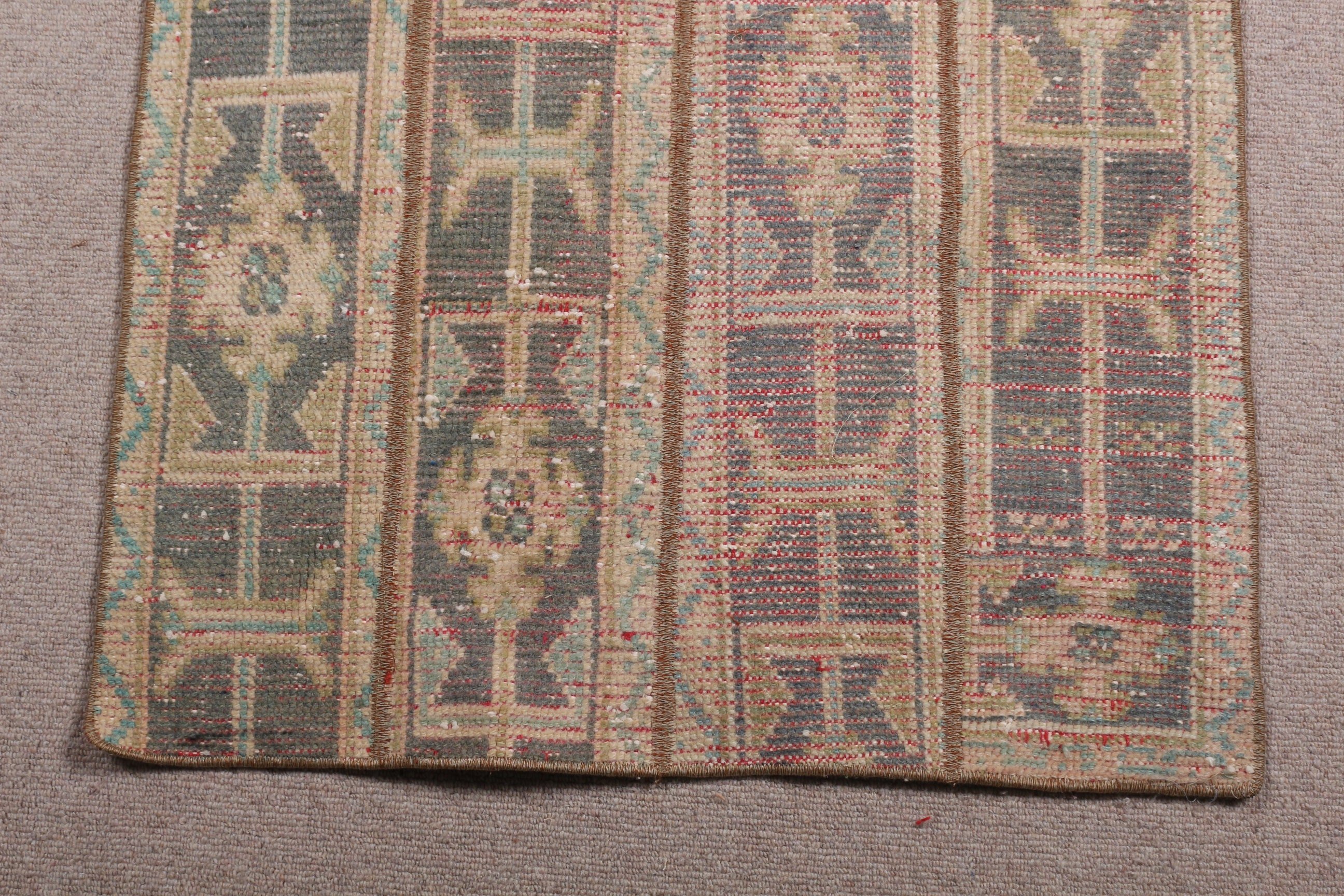 Duvara Asılı Halı, Boho Halı, 2,5x2,8 ft Küçük Halılar, Fas Halısı, Yatak Odası Halısı, Kahverengi Yün Halı, Banyo Halıları, Türk Halısı, Vintage Halılar