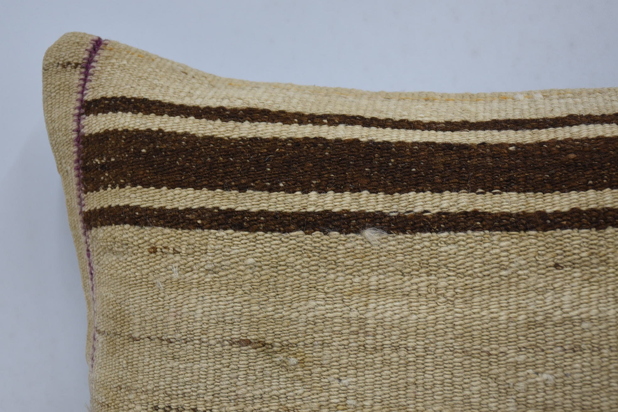 16"x24" Beige Pillow, Kilim Cushion Sham, Kilim Pillow, Ethnical Kilim Rug Pillow, Decorative Bolster Pillow Cover