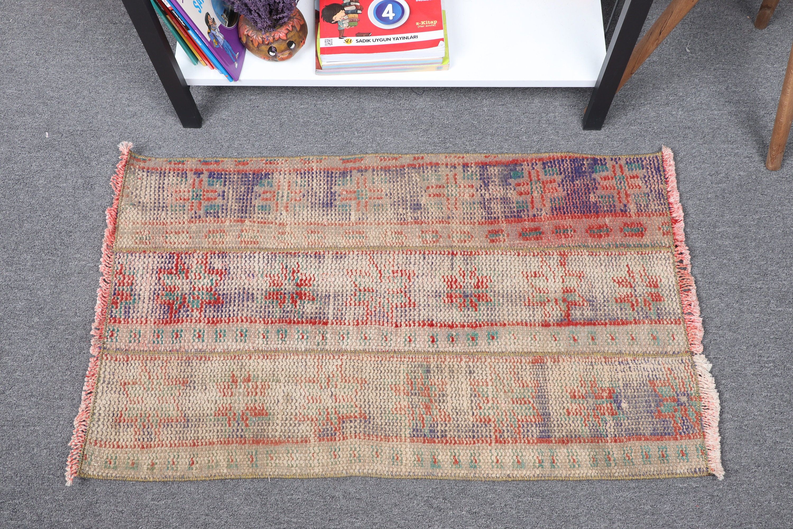 Door Mat Rug, Turkish Rug, Cool Rug, 1.8x2.9 ft Small Rug, Office Rug, Bath Rug, Wool Rug, Blue Floor Rug, Vintage Rug, Rugs for Nursery