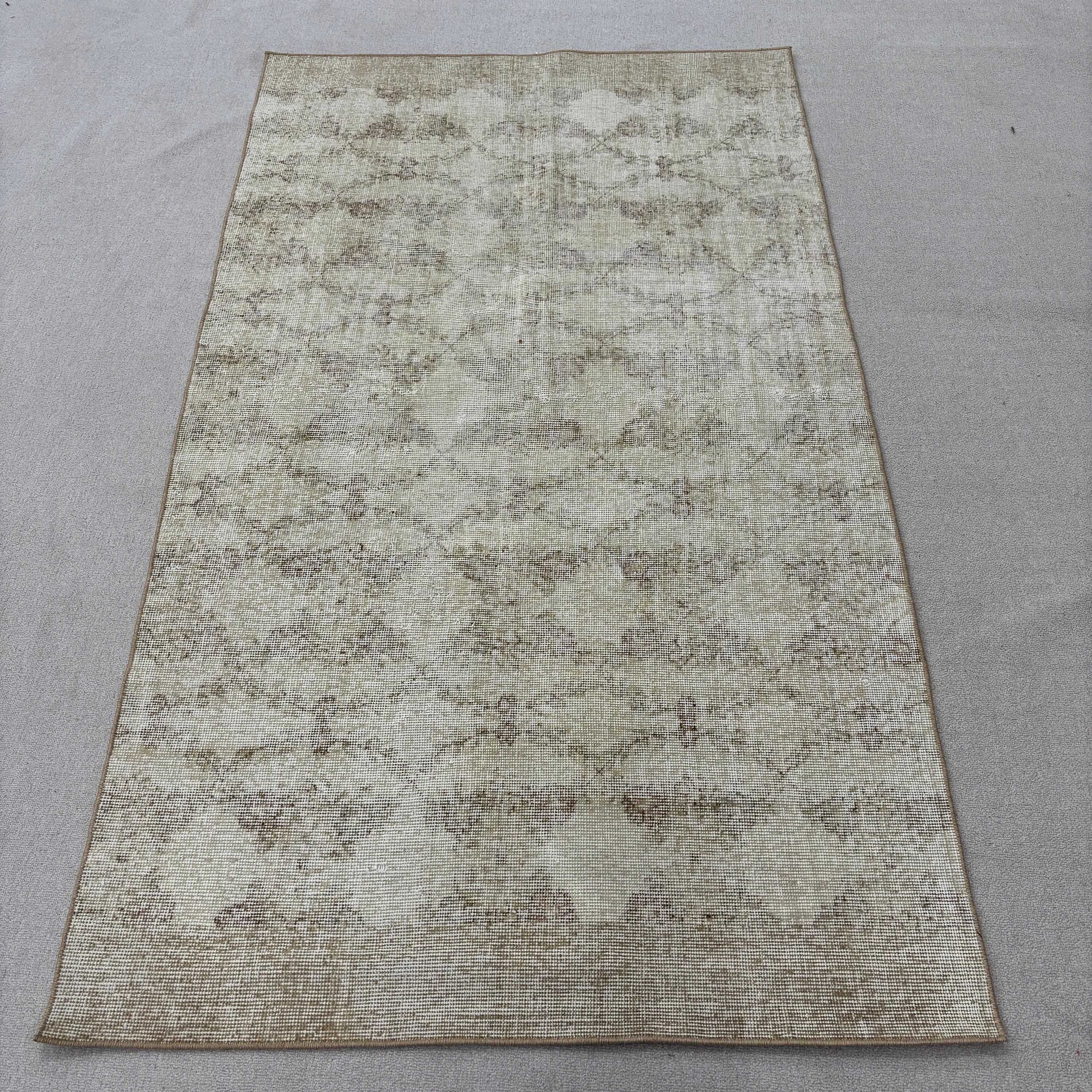 Turkish Rugs, Vintage Rug, Beige Cool Rugs, Turkey Rug, 3.8x6.6 ft Area Rug, Modern Rug, Dining Room Rug, Bedroom Rug, Boho Area Rugs