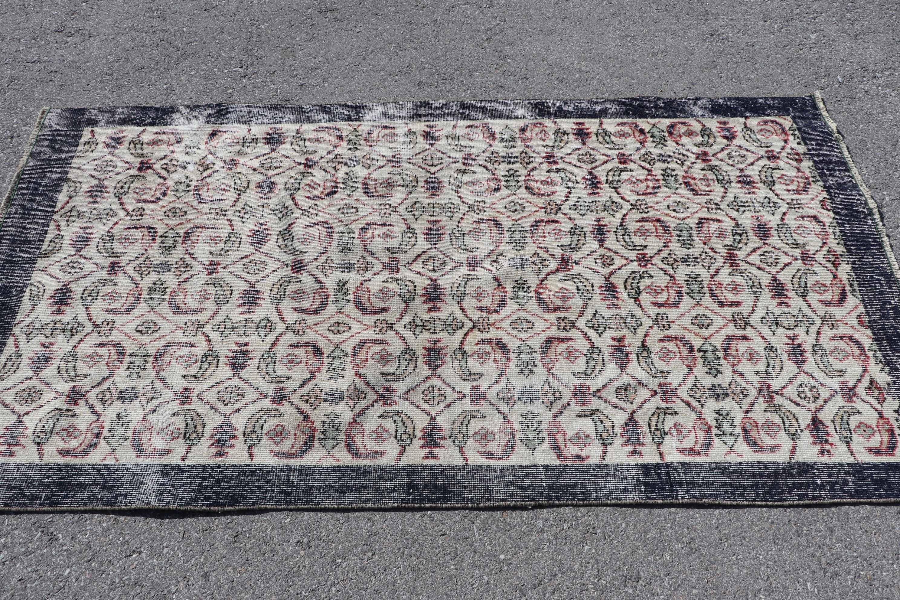 Turkish Rugs, Vintage Rugs, 3.3x6.2 ft Accent Rug, Oriental Rugs, Bedroom Rugs, Beige Home Decor Rug, Nursery Rugs, Muted Rug, Floor Rug