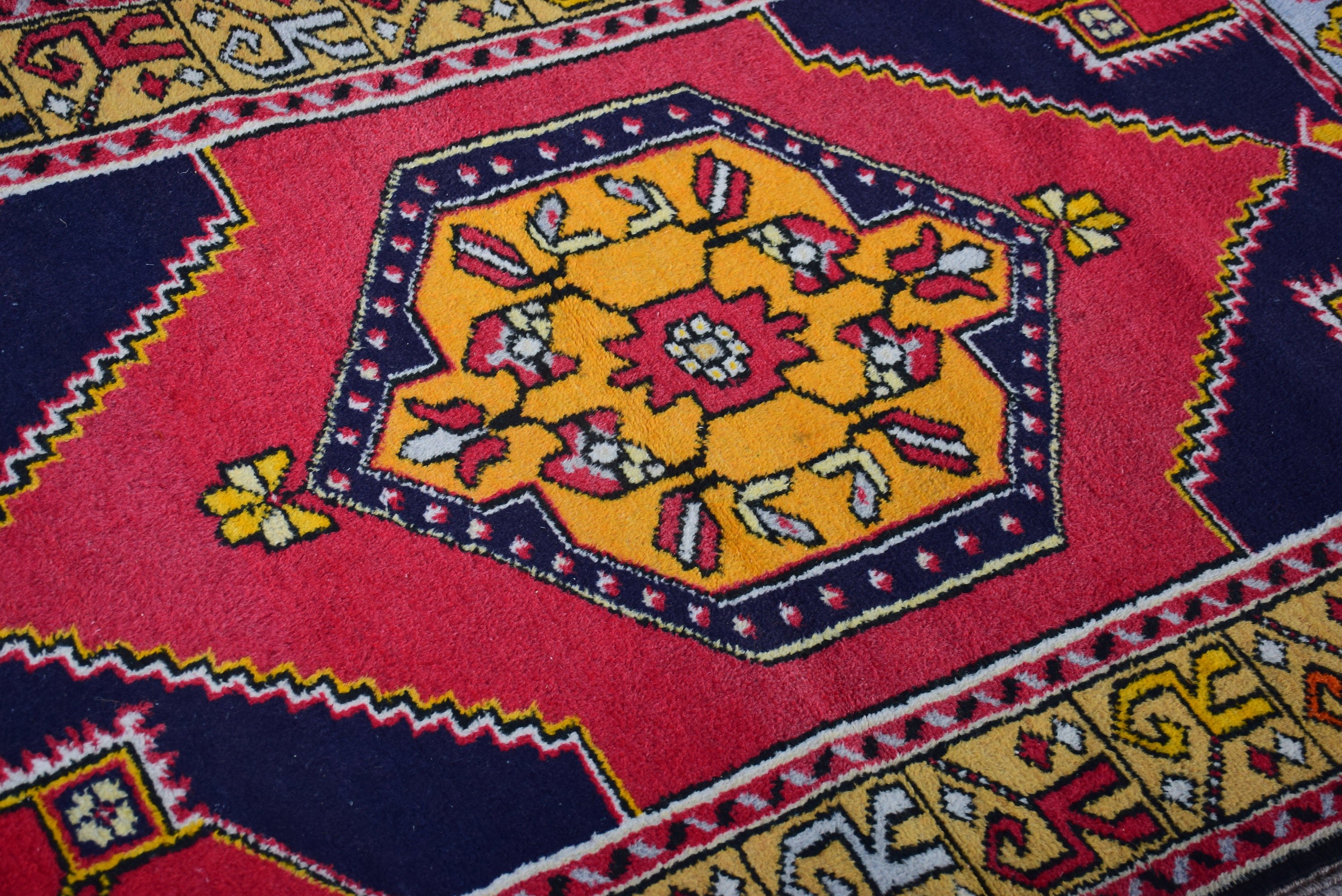 Vintage Rugs, Red Oriental Rugs, Oriental Rug, Turkish Rug, Modern Rug, 3.3x6.5 ft Accent Rugs, Boho Accent Rug, Rugs for Vintage Accent