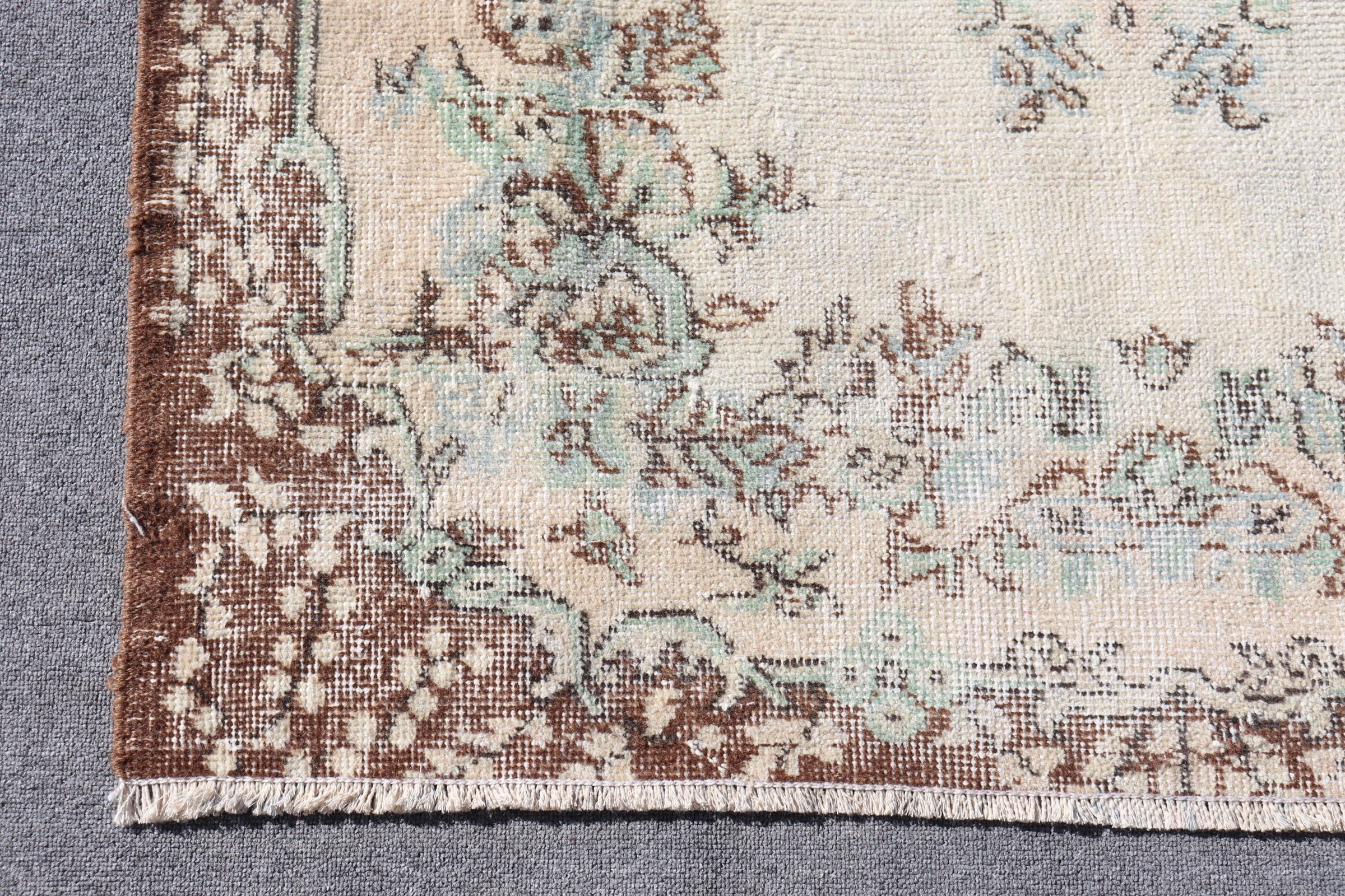 Living Room Rug, Turkish Rug, Aztec Rug, Indoor Rug, Antique Rug, Vintage Rugs, 3.7x6.6 ft Area Rugs, Beige Kitchen Rug, Kitchen Rug