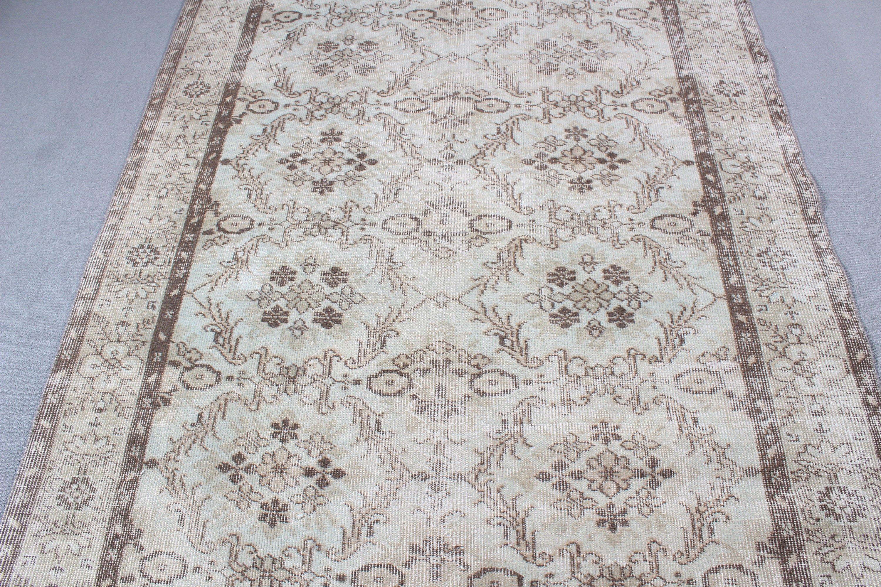 Beige Antique Rug, Large Oushak Rugs, Cool Rug, Vintage Rugs, Statement Rug, 5.1x8.9 ft Large Rugs, Bedroom Rug, Ethnic Rugs, Turkish Rug