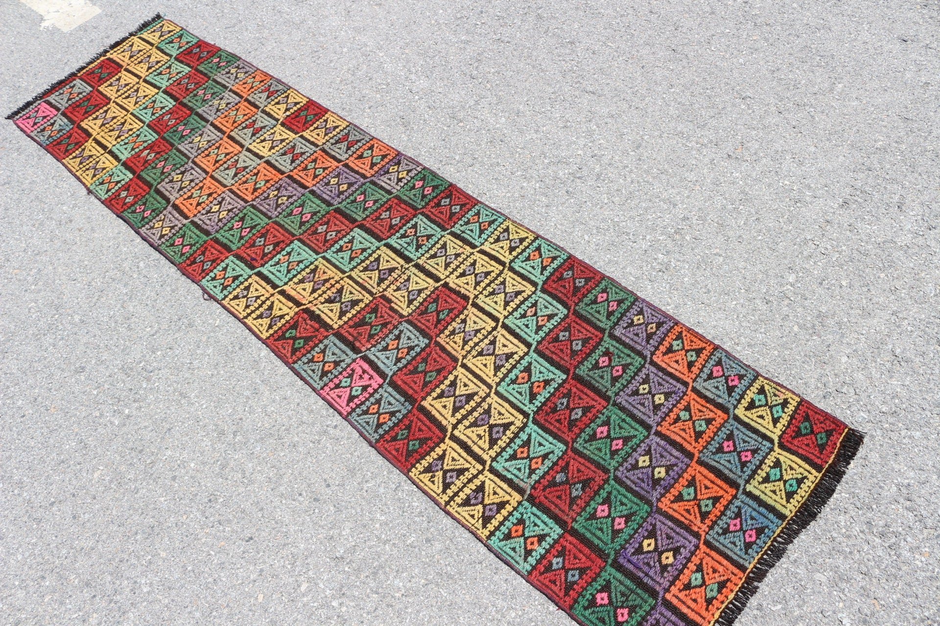 Koridor Halıları, 1.9x7.5 ft Yolluk Halısı, Yer Halıları, Türk Halısı, Oushak Halıları, Vintage Halı, Mutfak Halısı, Kilim, Doğal Halı, Sarı Yatak Odası Halısı