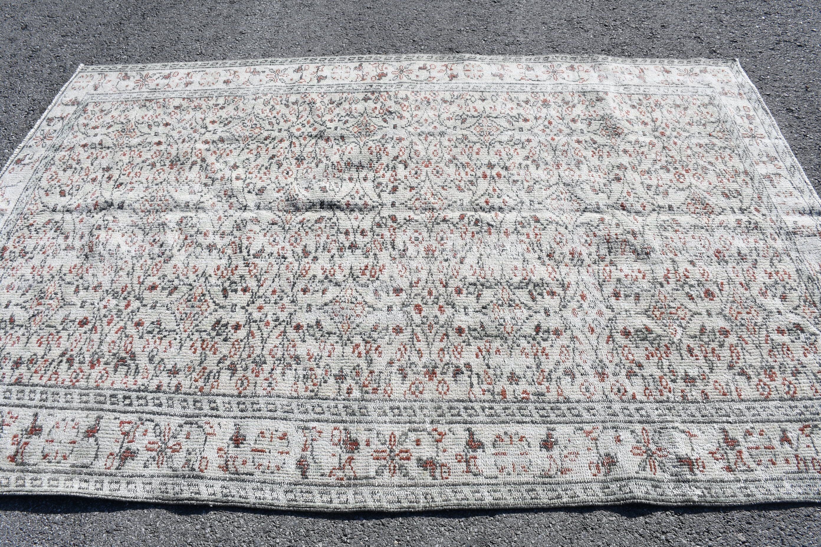 Yün Halı, Türk Halısı, Yemek Odası Halıları, Salon Halısı, Yeşil 5,5x8,2 ft Büyük Halılar, Vintage Halı, Yemek Odası Halıları, Havalı Halı