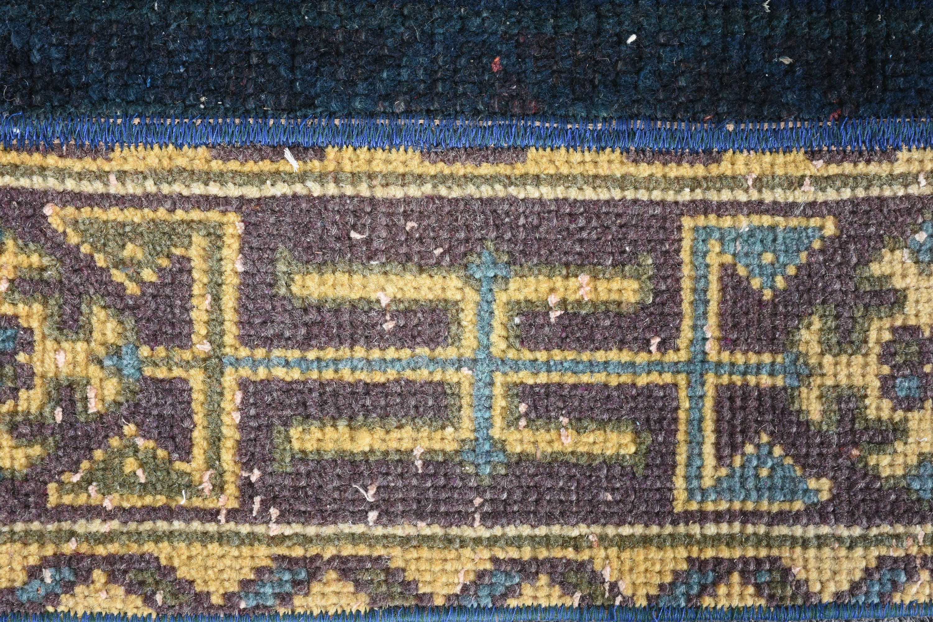 Giriş Halısı, Kapı Paspası Halıları, Sarı Soğuk Halı, Yatak Odası Halısı, Türk Halısı, Vintage Halı, Antika Halı, 2.1x3.8 ft Küçük Halı