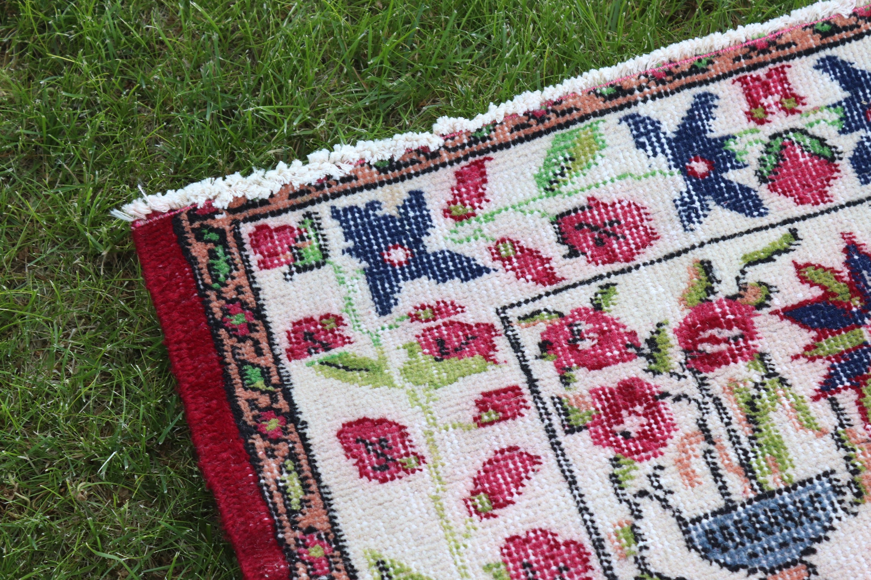 Rugs for Bathroom, Turkish Rug, 2.5x4 ft Small Rug, Moroccan Rug, Red Wool Rugs, Wall Hanging Rugs, Oushak Rugs, Car Mat Rug, Vintage Rug