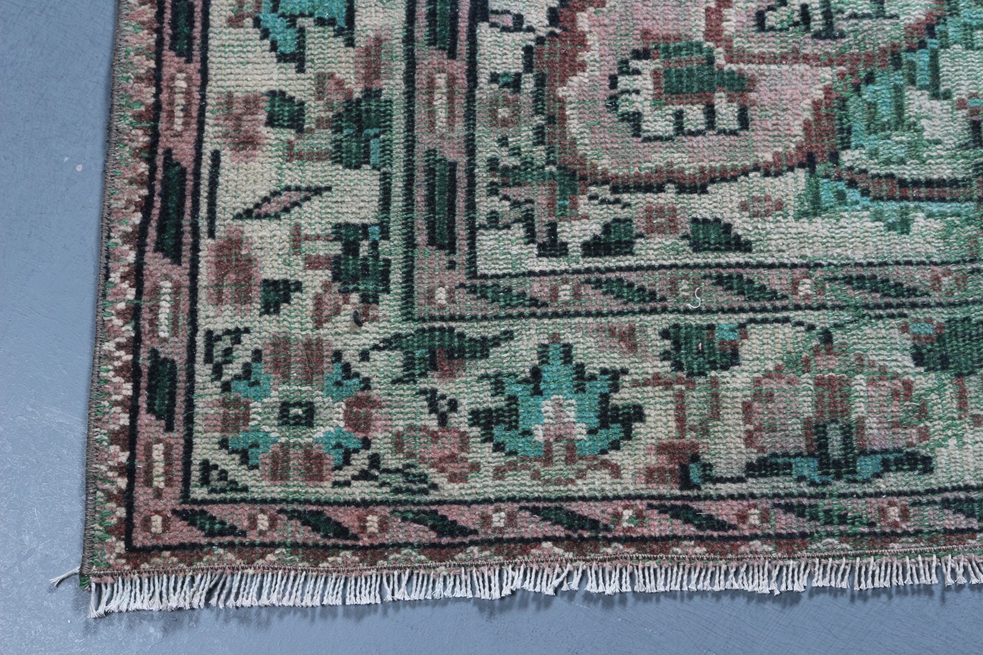 Dining Room Rug, Green Home Decor Rug, Cool Rug, Turkish Rugs, Living Room Rug, 6.2x9.3 ft Large Rug, Pale Rug, Vintage Rugs