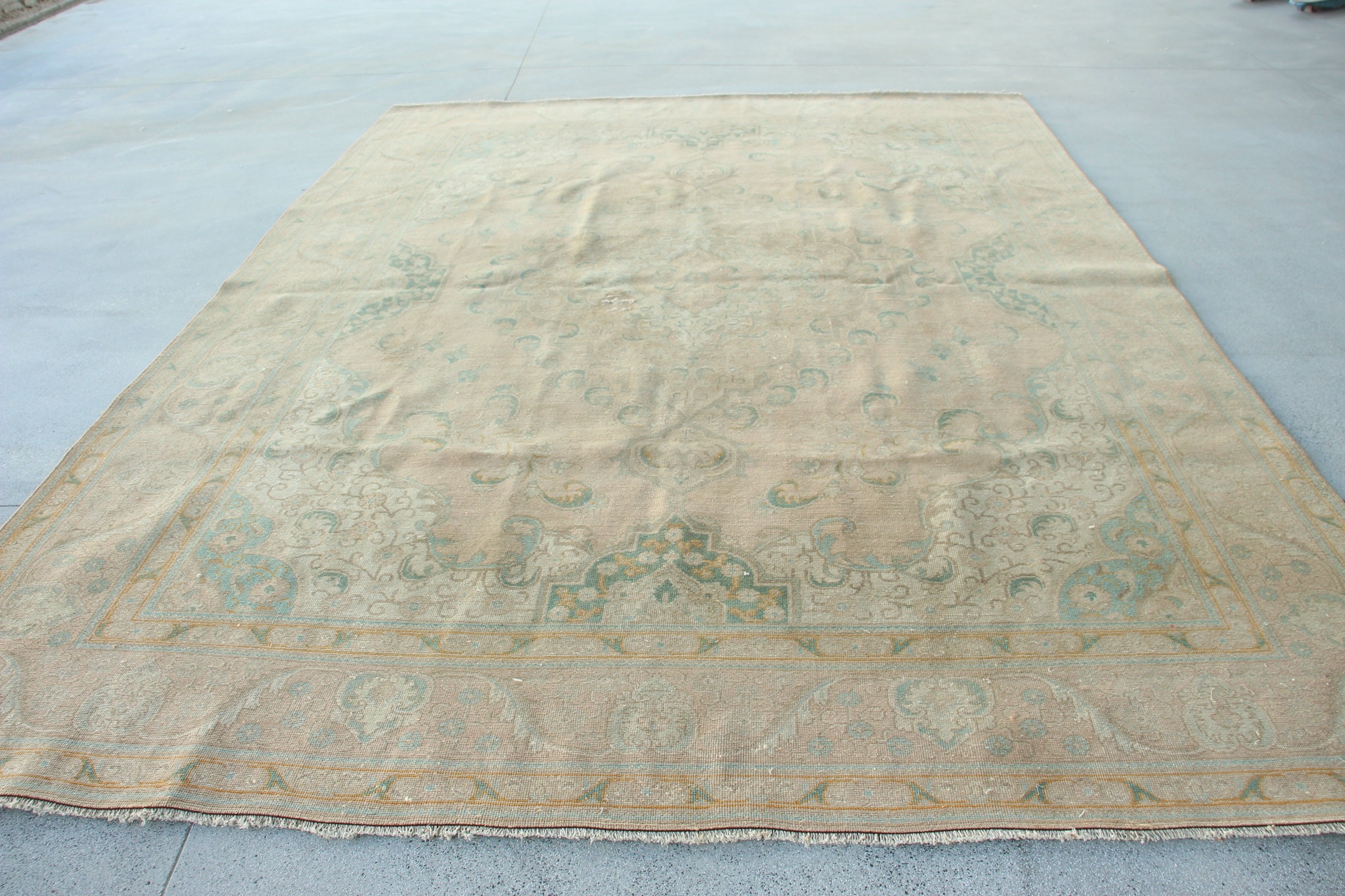 Oversize Turkish Rug, Cool Rug, Turkish Rug, Vintage Rug, Floor Rug, 9.6x13.1 ft Oversize Rug, Bronze Handwoven Rugs, Boho Rugs, Salon Rugs