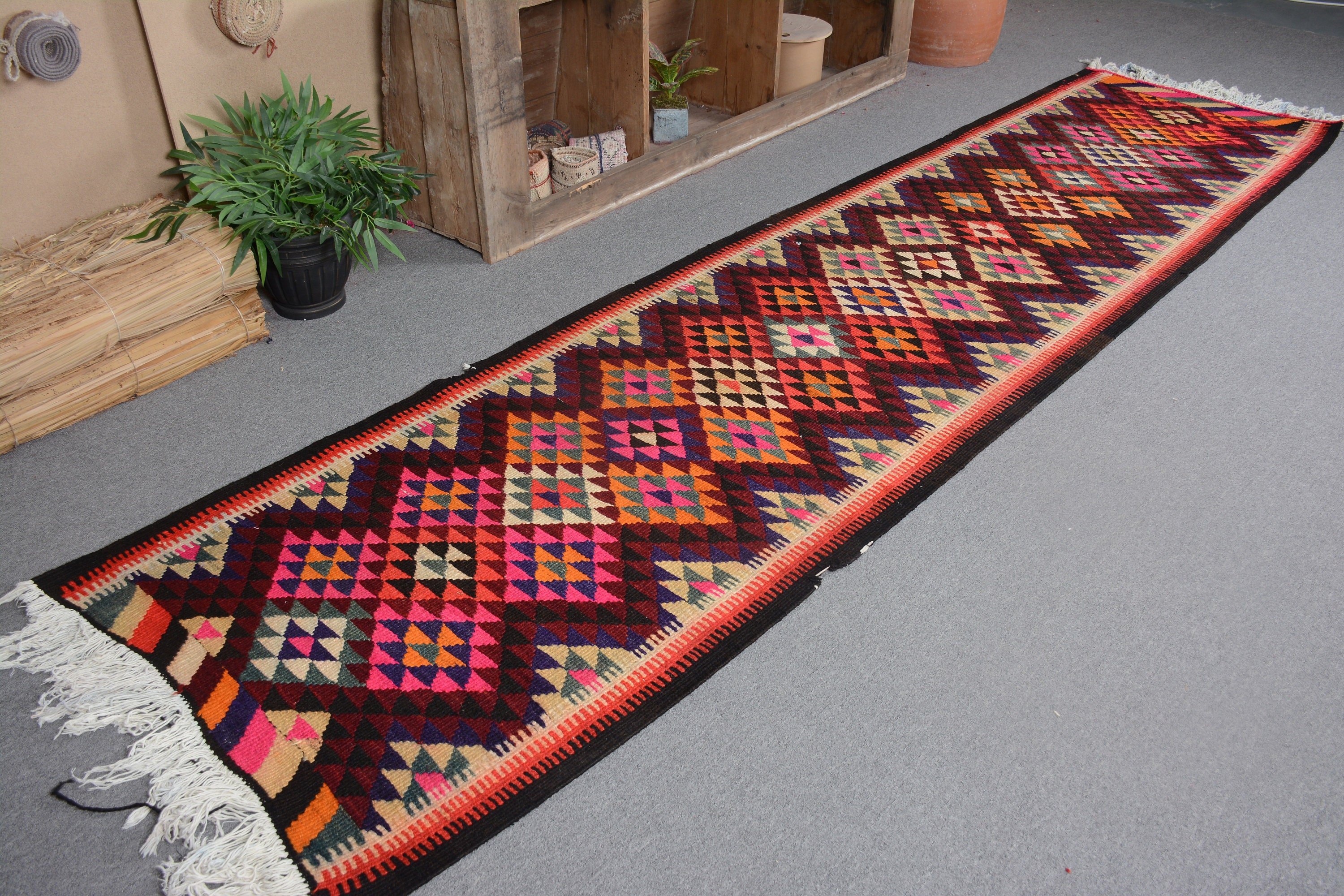 Nomadic Rug, Corridor Rug, Kitchen Rugs, 3x11.8 ft Runner Rug, Oriental Rug, Kilim, Turkish Rugs, Bedroom Rug, Rugs for Stair, Vintage Rug