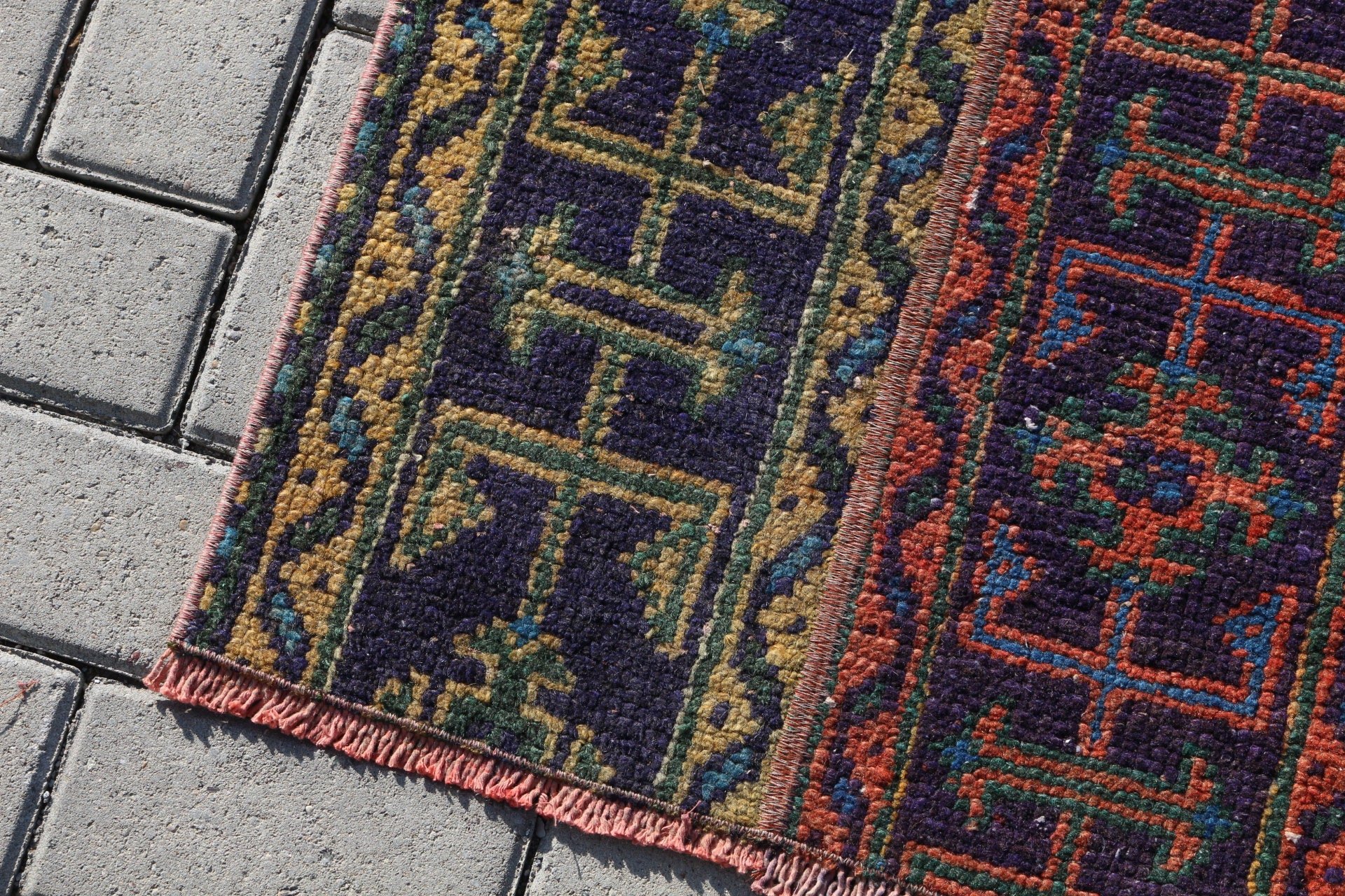 Kitchen Rugs, Bath Rug, Cool Rugs, Vintage Rug, Bathroom Rugs, Turkish Rug, Blue  2.5x3.6 ft Small Rug, Rugs for Bathroom