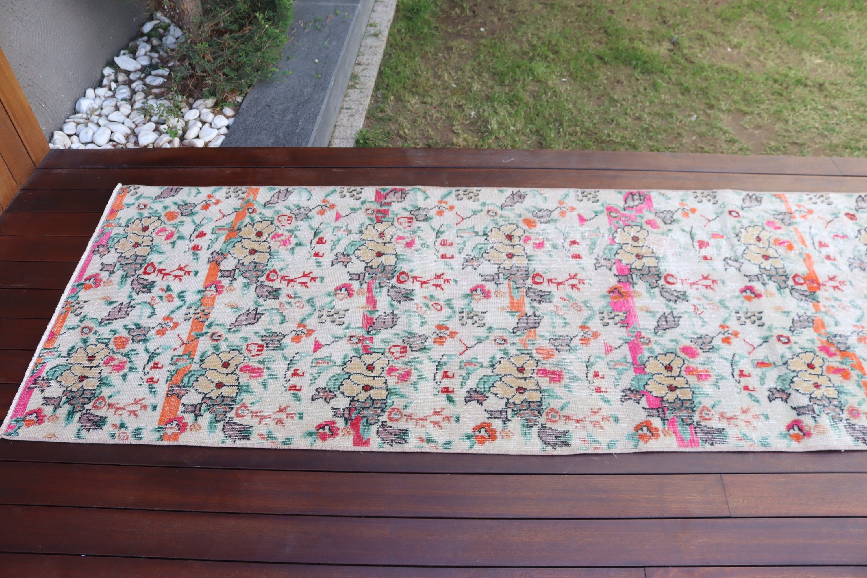 Beni Ourain Runner Halıları, Oryantal Halı, 2.6x11.1 ft Runner Halısı, Bej Fas Halıları, Mutfak Halısı, Antika Halılar, Türk Halıları, Vintage Halı