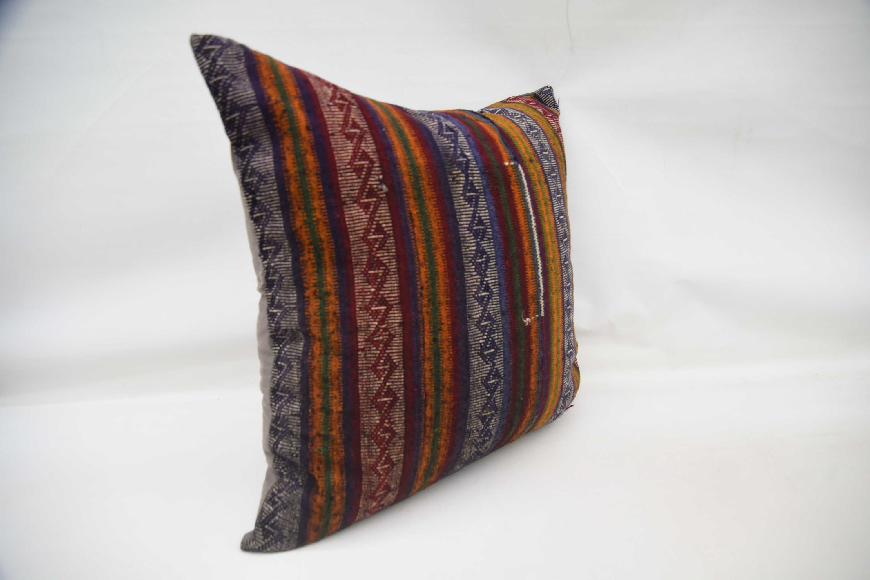 Garden Pillow Case, Turkish Kilim Pillow, Handmade Kilim Cushion, Interior Designer Pillow, 32"x32" Orange Pillow Sham