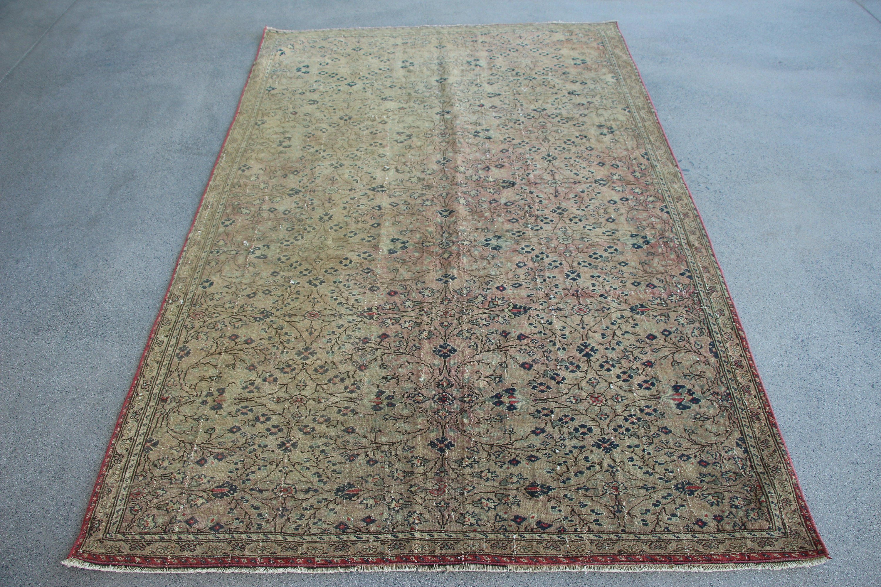 Indoor Rugs, 4.8x7.8 ft Area Rug, Turkish Rug, Oriental Rugs, Green Home Decor Rug, Old Rug, Rugs for Kitchen, Vintage Rugs