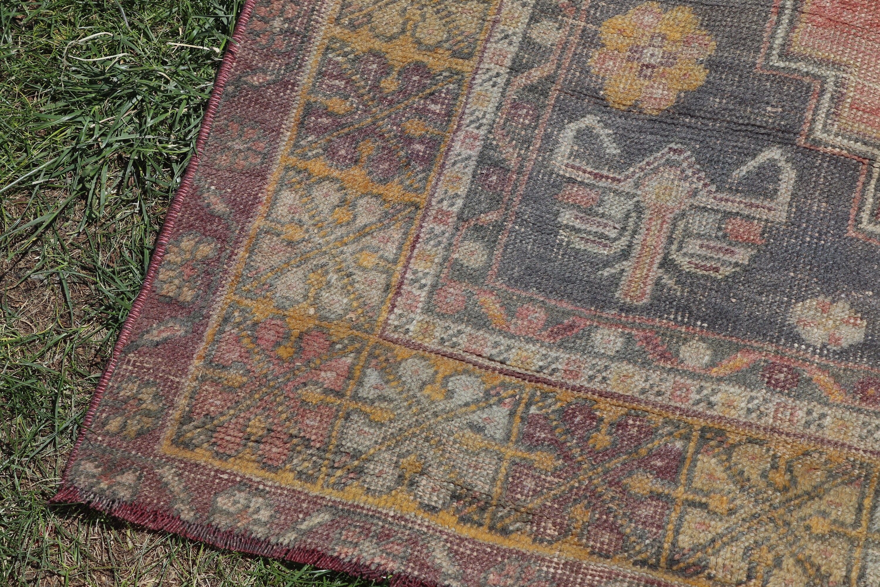 3.8x6.7 ft Area Rug, Kitchen Rugs, Floor Rug, Luxury Rugs, Red Geometric Rugs, Vintage Rug, Anatolian Rug, Rugs for Bedroom, Turkish Rugs