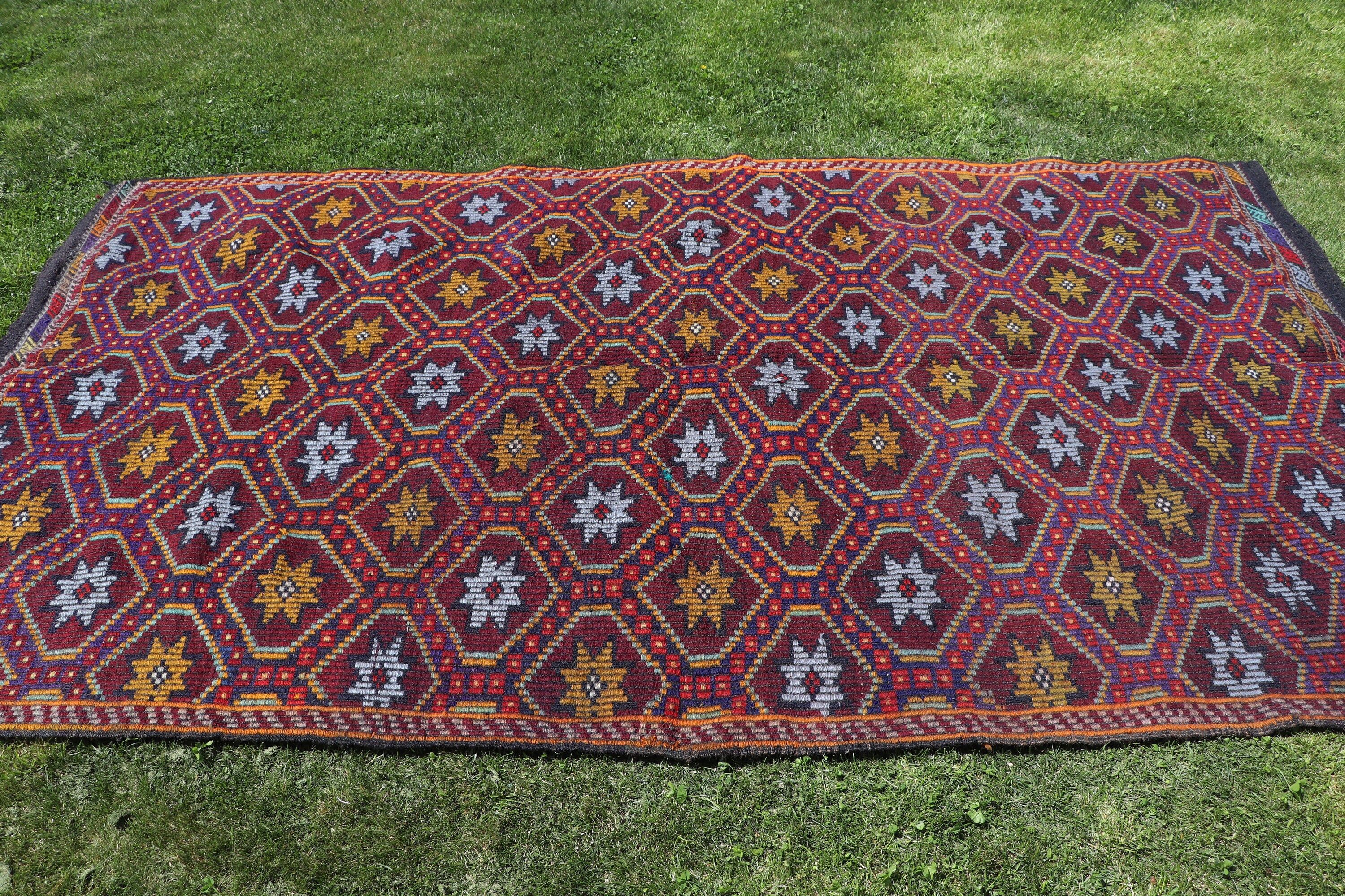 4.9x8.9 ft Büyük Halılar, Oturma Odası Halısı, Nötr Halı, Türk Halıları, Vintage Halılar, Geometrik Halılar, Kahverengi Mutfak Halıları, Sanatsal Halılar, Kilim