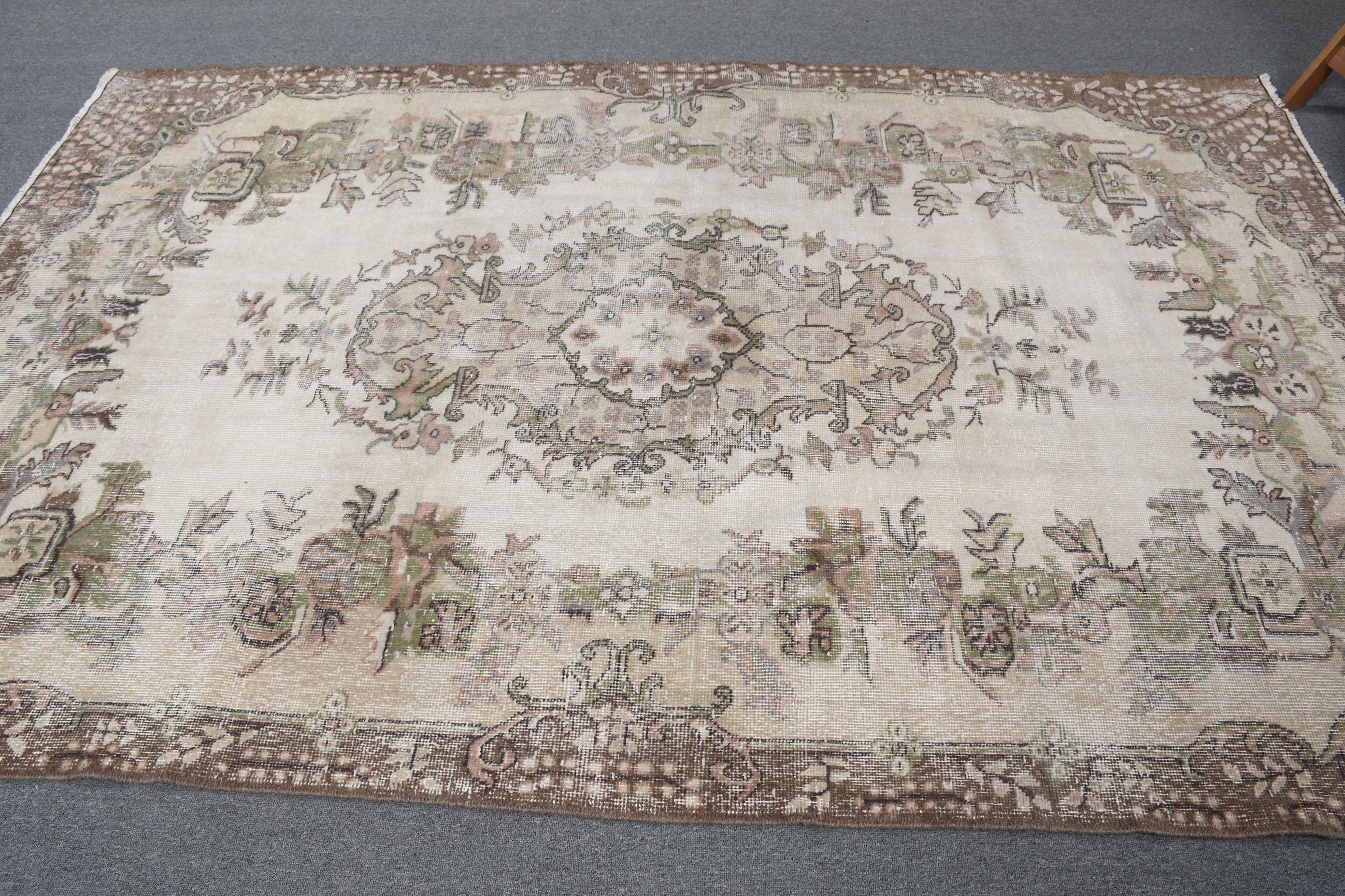 Beige  5.7x8.9 ft Large Rugs, Turkish Rugs, Living Room Rug, Salon Rug, Anatolian Rug, Old Rug, Antique Rug, Vintage Rugs