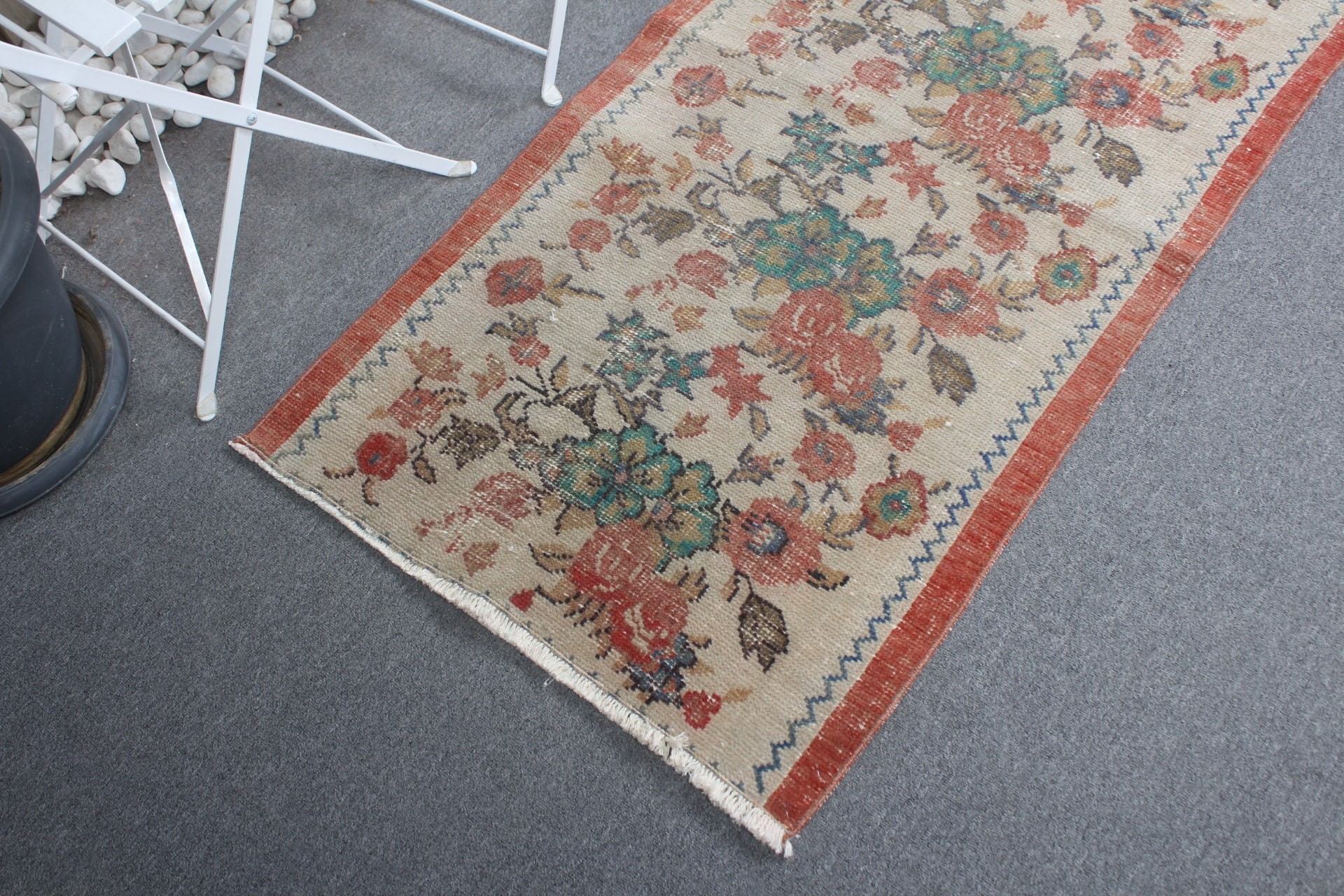 Art Rug, Nursery Rug, Floor Rug, Beige Oushak Rug, Vintage Rugs, Moroccan Rug, Entry Rug, 2.4x4.7 ft Small Rugs, Turkish Rug