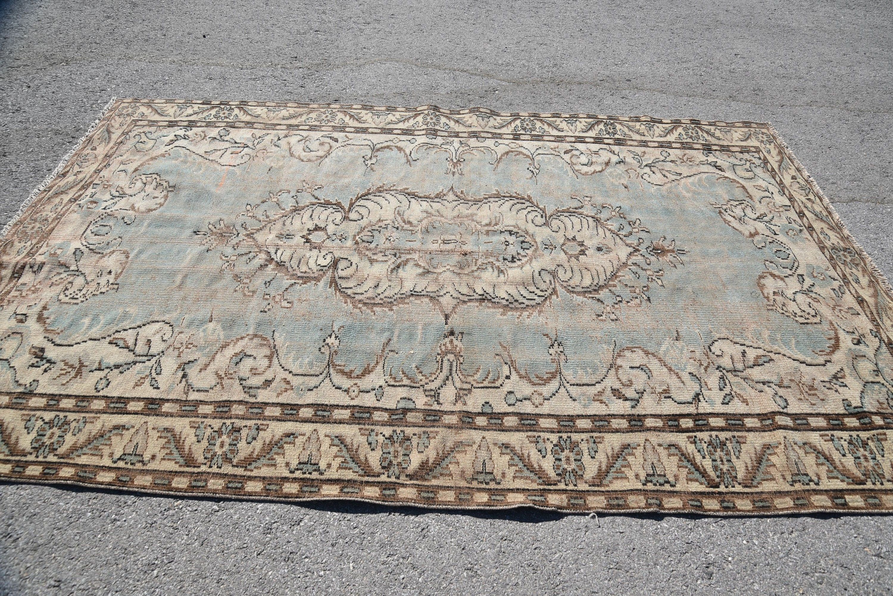 Yemek Odası Halıları, Oturma Odası Halısı, Mutfak Halısı, Vintage Halı, Sevimli Halı, Salon Halıları, Türk Halıları, Yün Halılar, 5,8x9,3 ft Büyük Halı