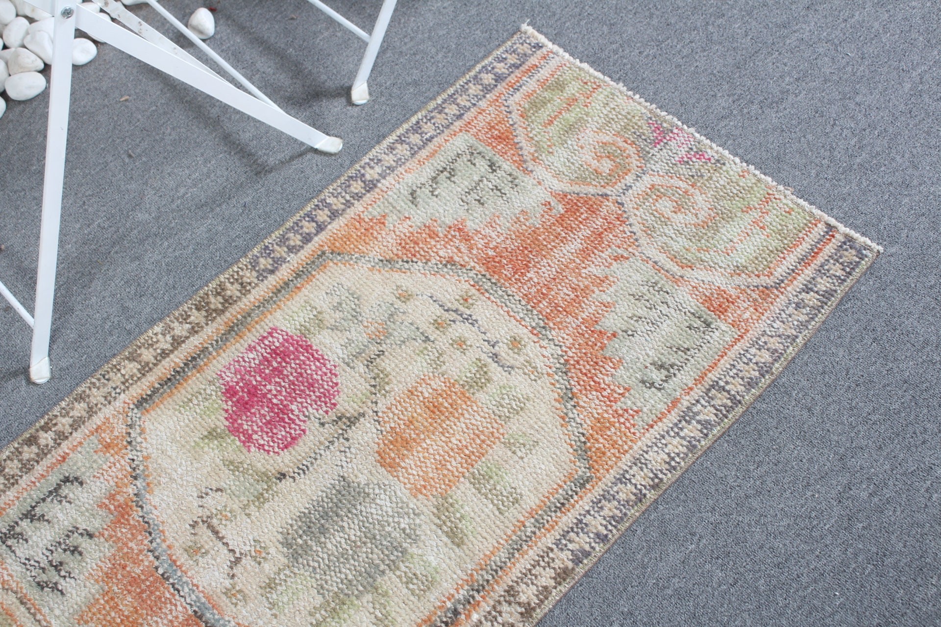 Turkish Rugs, Vintage Rugs, 1.8x3.5 ft Small Rug, Home Decor Rugs, Oushak Rug, Beige Home Decor Rugs, Nursery Rug, Wall Hanging Rug