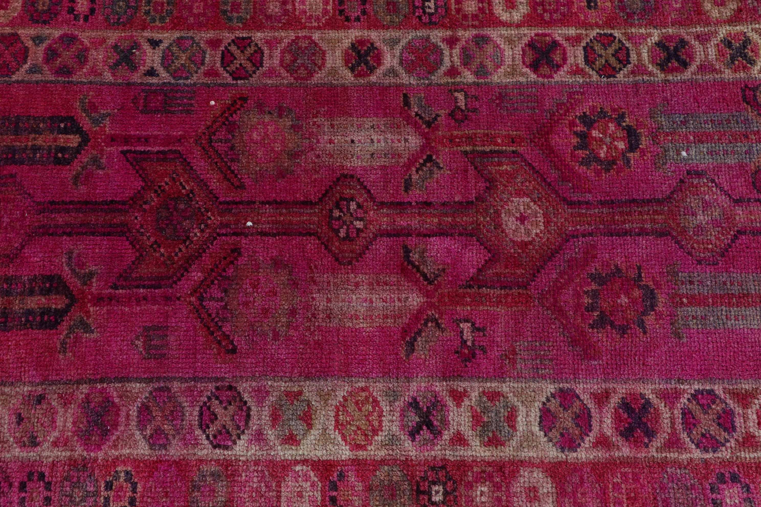 Floor Rugs, Tribal Rugs, Turkish Rug, Stair Rug, Pink Kitchen Rug, Rugs for Hallway, Home Decor Rugs, 2.6x11.8 ft Runner Rugs, Vintage Rugs