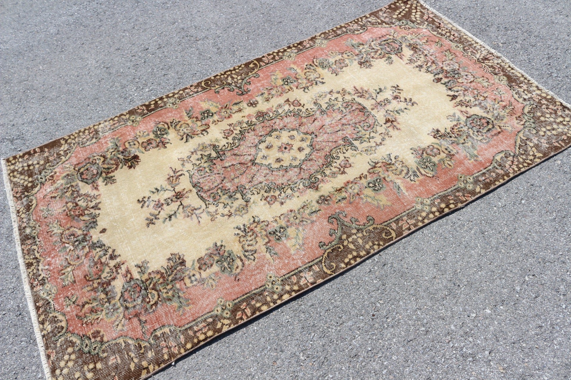 Bedroom Rug, 3.7x6.7 ft Area Rugs, Red Anatolian Rug, Vintage Decor Rugs, Moroccan Rug, Wool Rug, Dining Room Rug, Vintage Rug, Turkish Rug