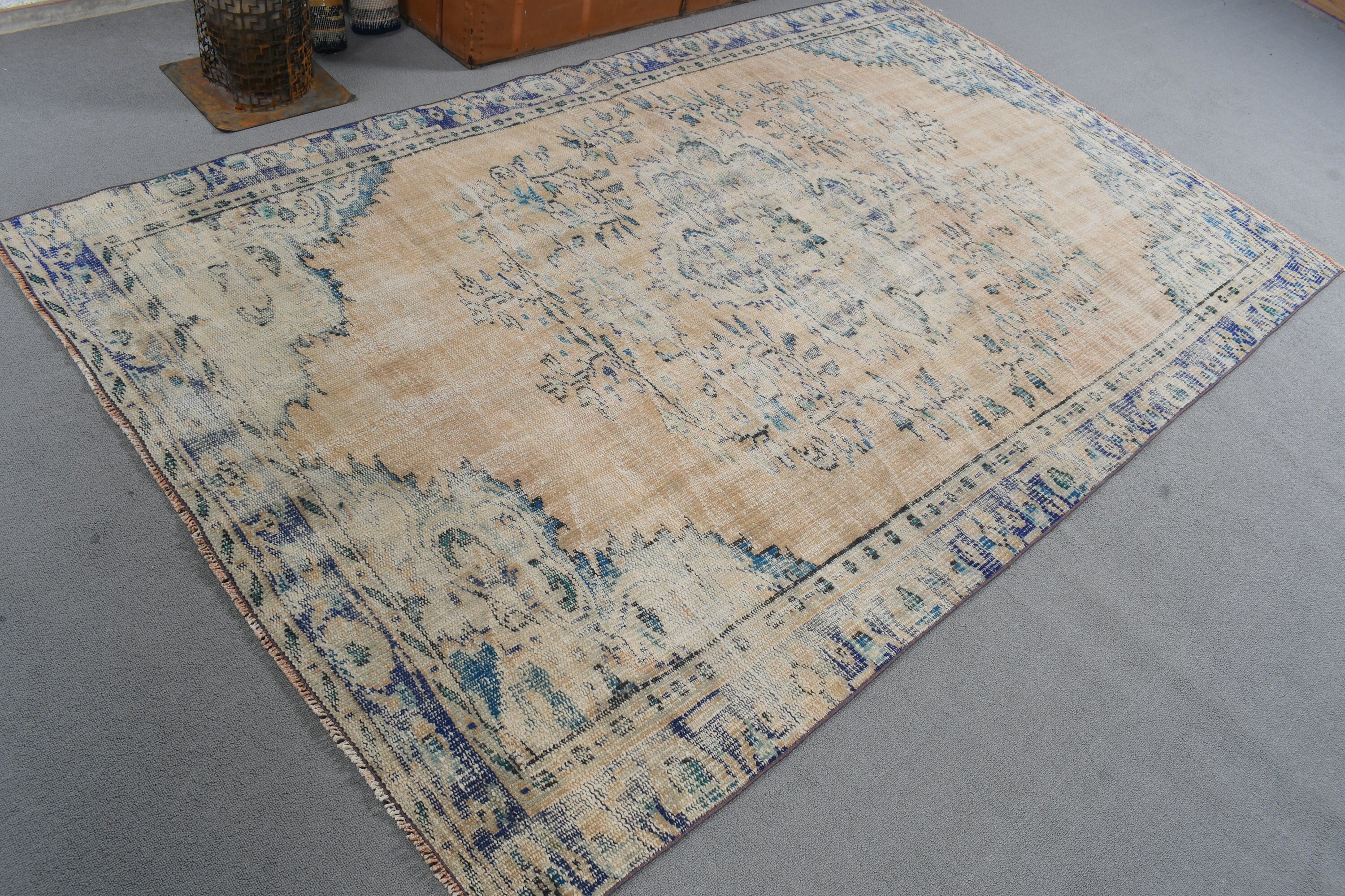 Rugs for Living Room, Turkish Rugs, Luxury Rug, Large Boho Rugs, Cool Rug, Salon Rug, Beige Kitchen Rug, 4.9x8.2 ft Large Rug, Vintage Rug