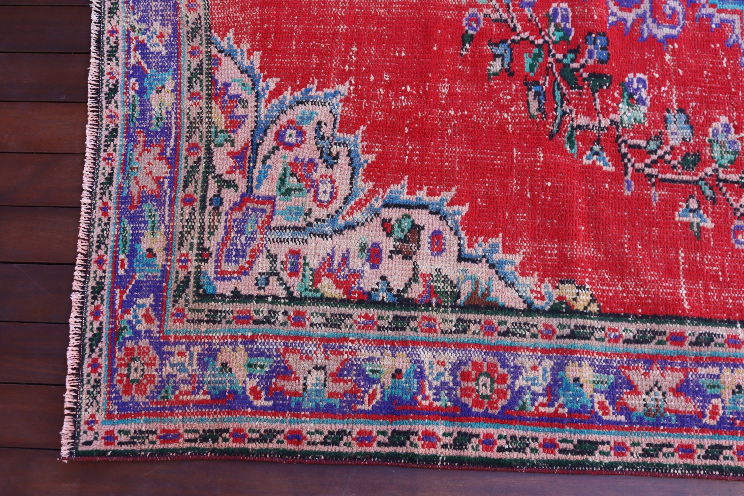 Büyük Boho Halı, 5.4x8.4 ft Büyük Halılar, Anadolu Halısı, Türk Halıları, Kırmızı Modern Halı, Vintage Halılar, Yatak Odası Halısı, Ev Dekor Halısı, Yer Halısı