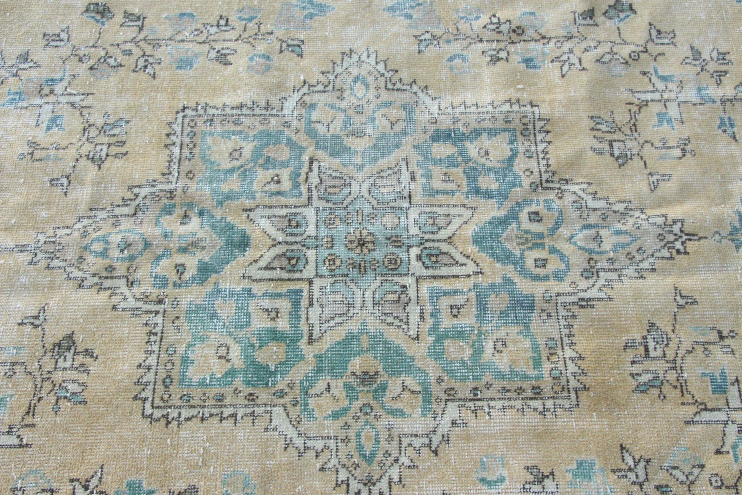 Vintage Halılar, Oryantal Halı, Nötr Halı, Büyük Boho Halılar, Turuncu Geometrik Halı, Etnik Halı, 5,6x9,8 ft Büyük Halı, Salon Halıları, Türk Halıları