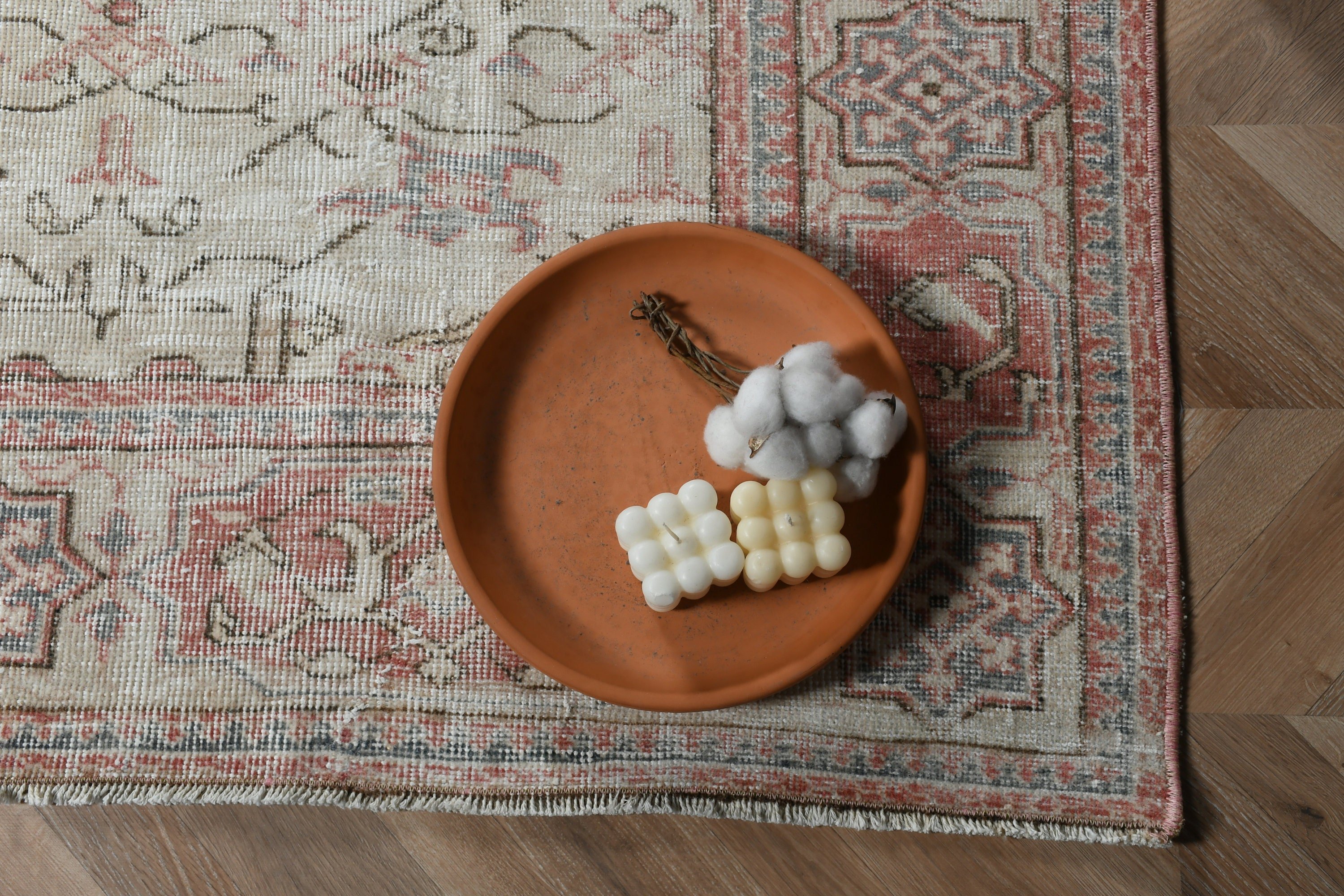 Kırmızı Oushak Halı, Vintage Halı, Türk Halıları, Salon Halıları, Anadolu Halısı, Salon Halısı, El Dokuma Halısı, 6.6x10.6 ft Büyük Halı, Yatak Odası Halısı