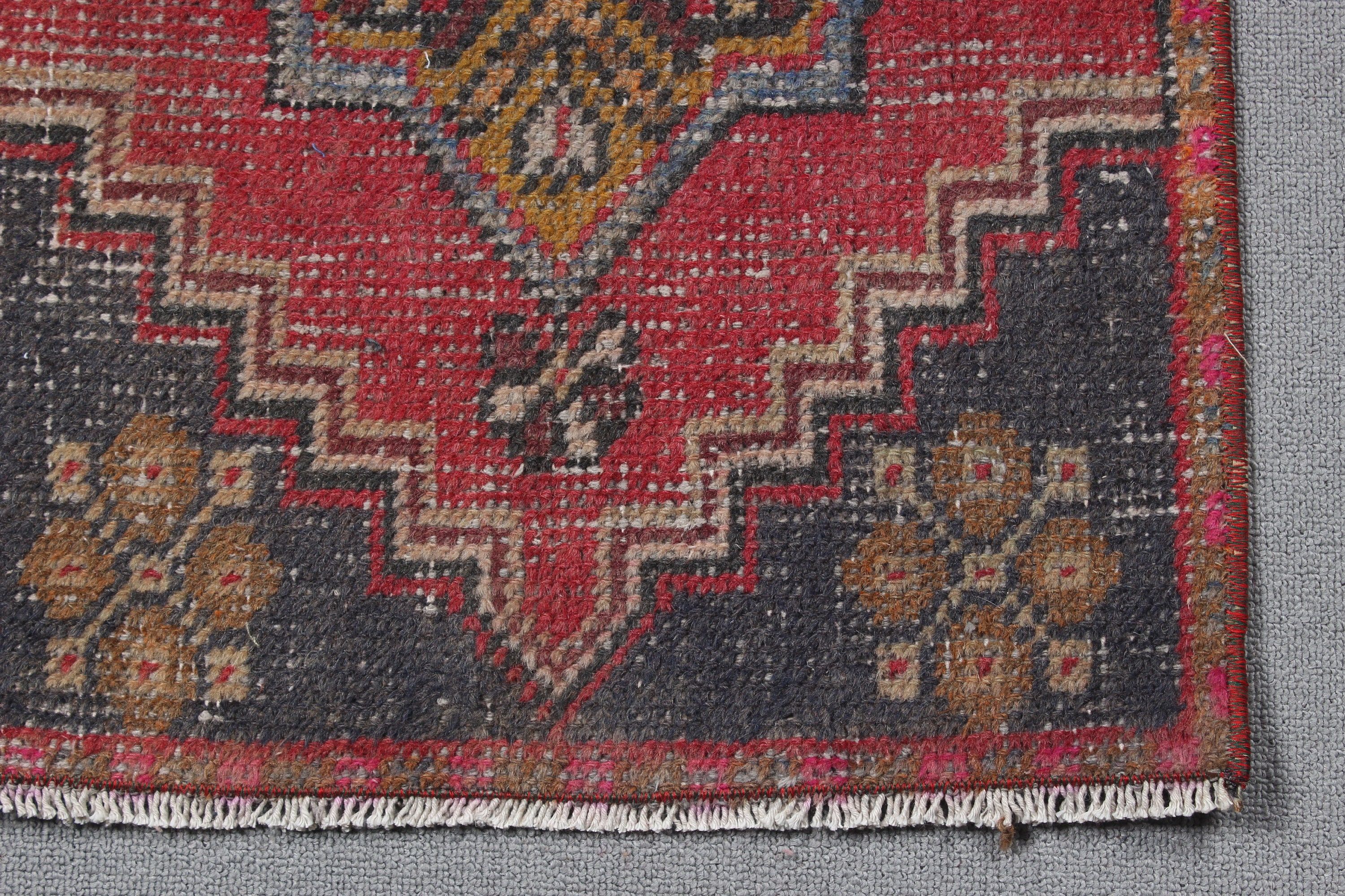 Vintage Halı, Giriş Halısı, Araba Paspas Halıları, Yatak Odası Halıları, 1.5x3.1 ft Küçük Halılar, Kırmızı Boho Halılar, Ev Dekor Halıları, Türk Halıları, Yün Halı