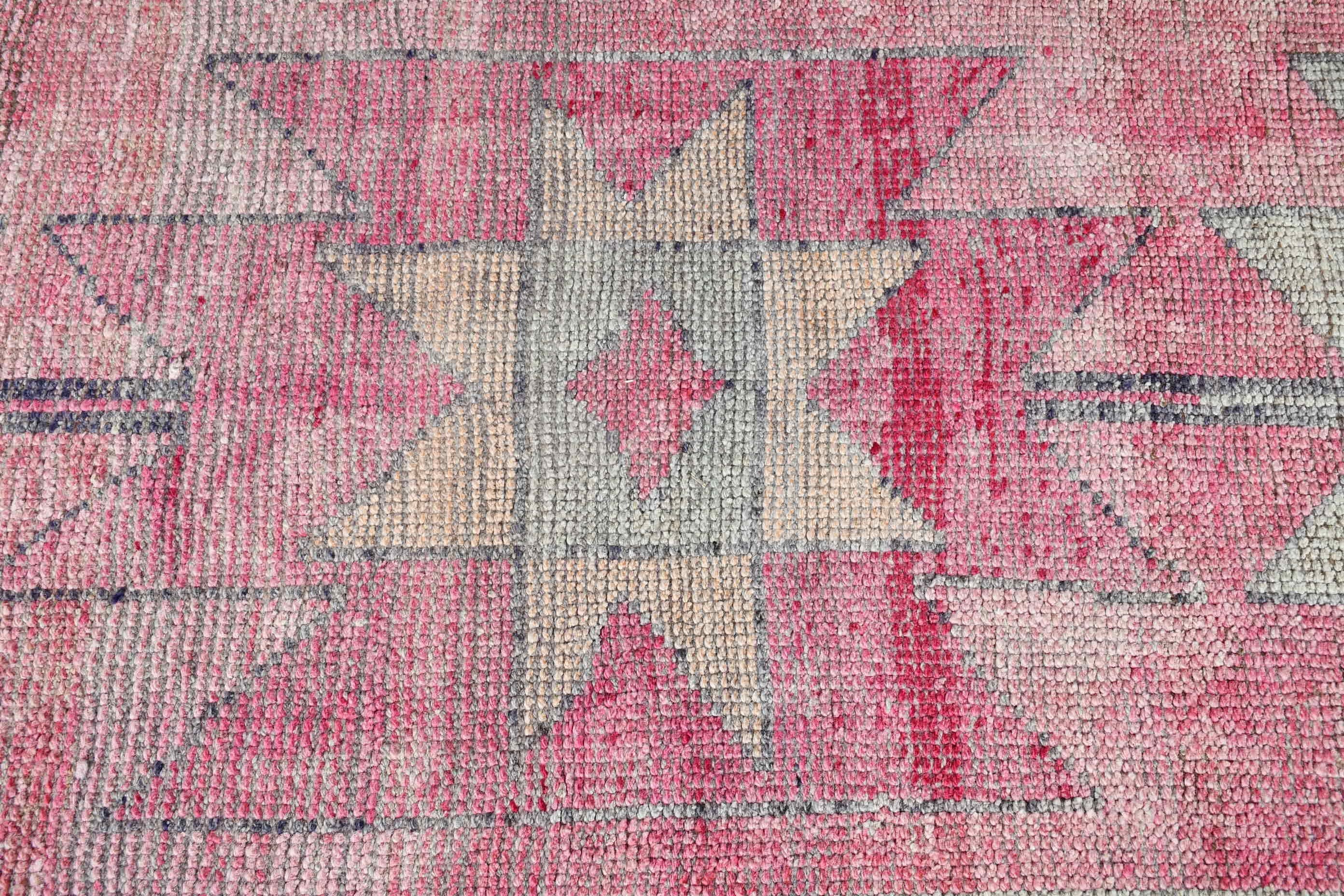 Pink Antique Rug, Anatolian Rugs, Bedroom Rug, Vintage Rug, Corridor Rugs, Stair Rug, 3x10.8 ft Runner Rug, Turkish Rug, Rugs for Corridor