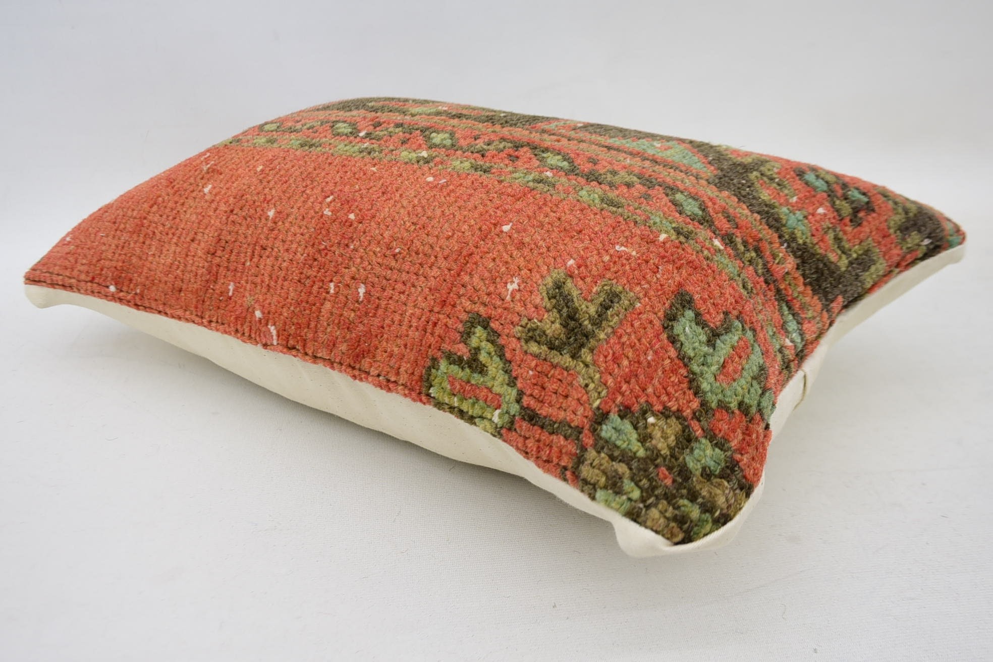 Outdoor Patio Cushion Cover, Ottoman Pillow Sham, Kilim Cushion Sham, Gift Pillow, Pillow for Couch, 12"x20" Red Pillow Cover